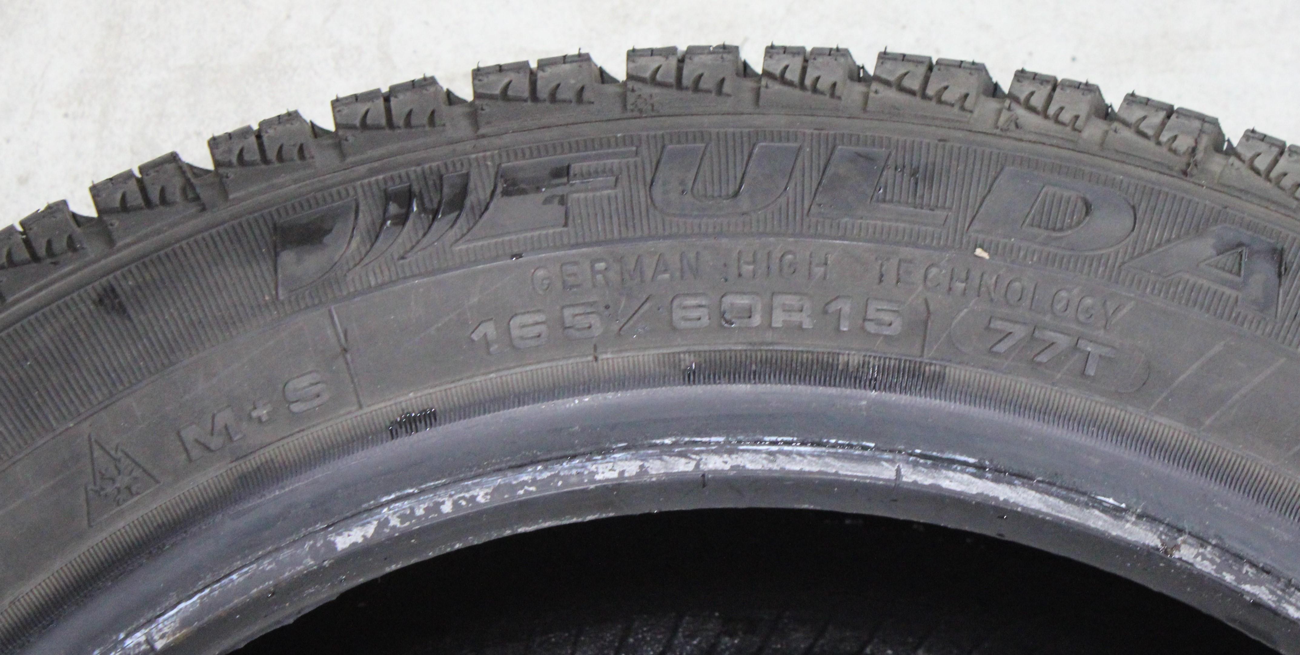 4 x 165/60R15 77T pneumatici invernali Fulda Kristall Montero 3 6,5-7mm 2017