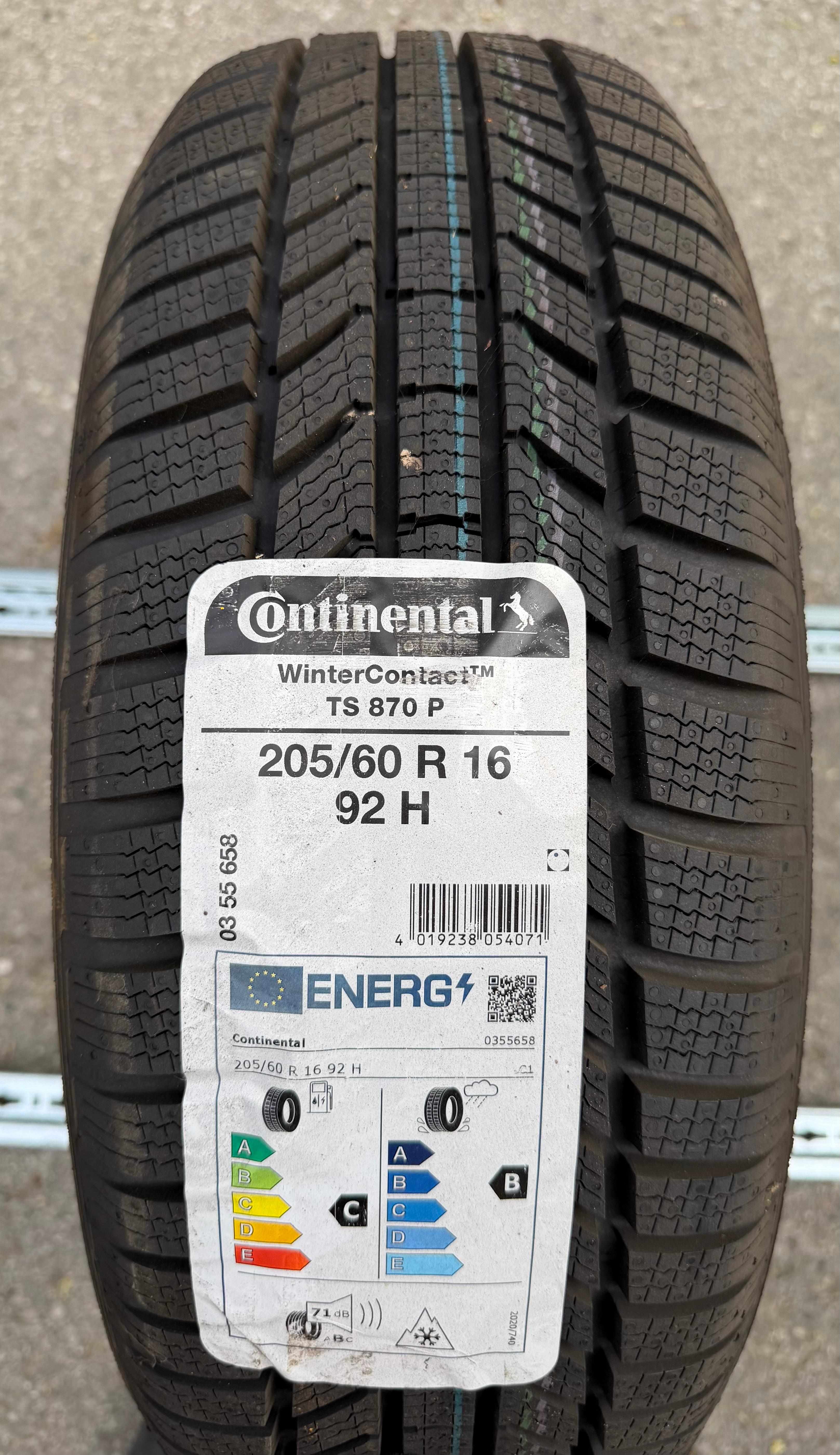 1 x 205/60R16 92H Winterreifen Continental Winter Contact TS870P 2023 NEU