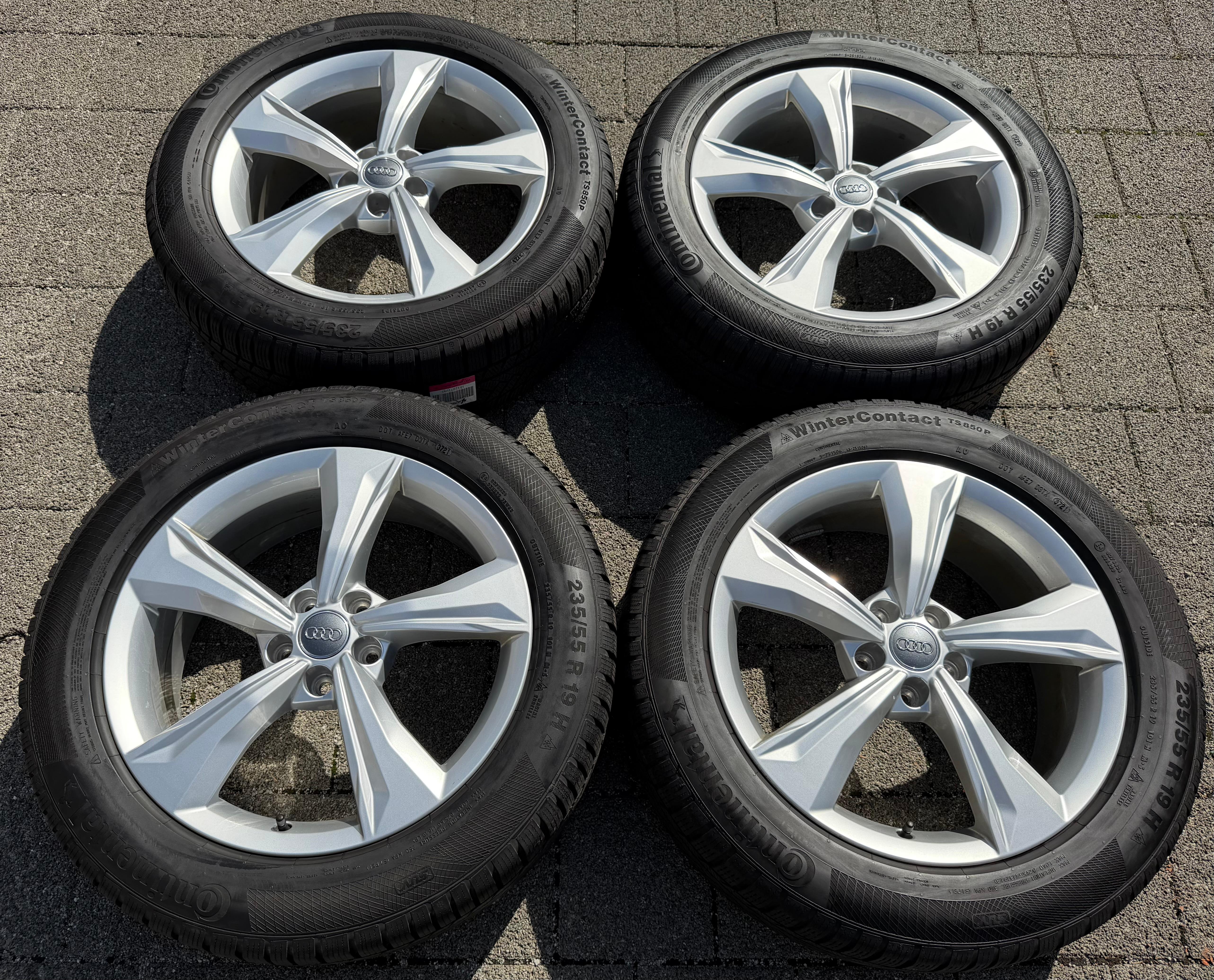 4 Original 19" Alu Winterräder Audi Q5 SQ5 FY 80A601025K 235/55R19 101H Continental