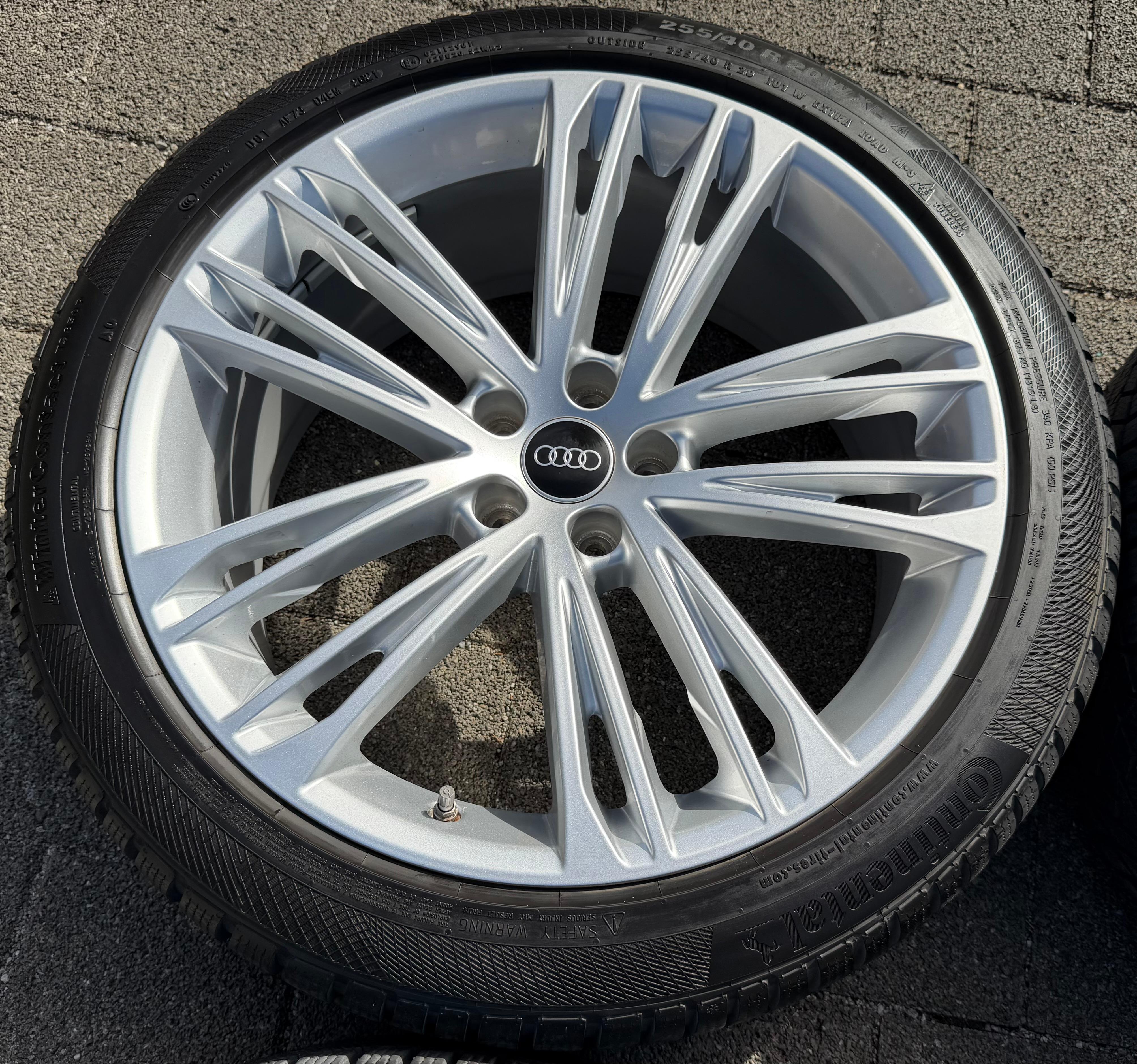 4 Original 20" Alu Winterräder Audi A7 S7 4K 4K8601025F 255/40R20 101W RDKS Continental