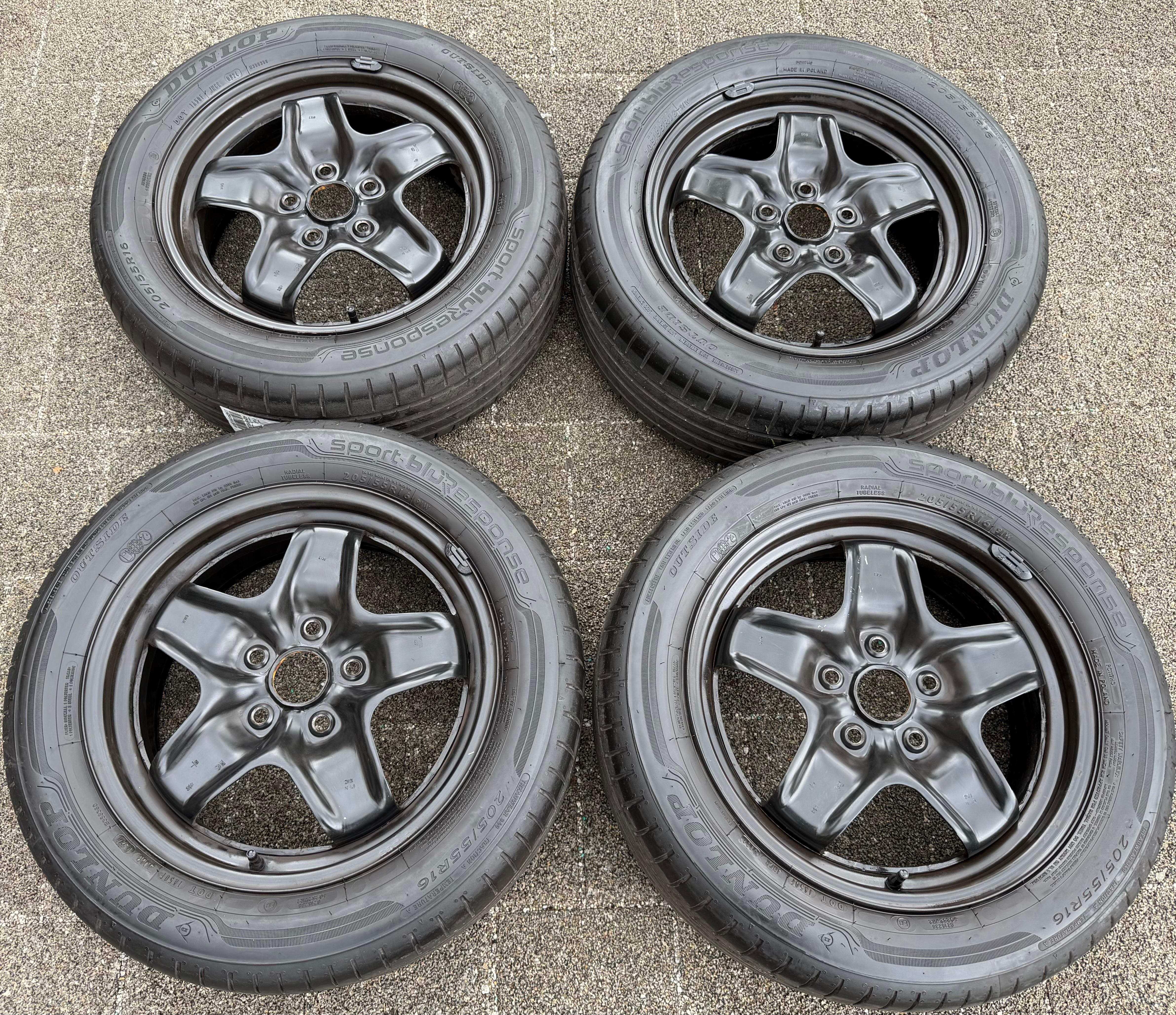 4 ruote estive originali da 16" VW Golf 5/6 Touran 5K0601027 205/55R16 91W