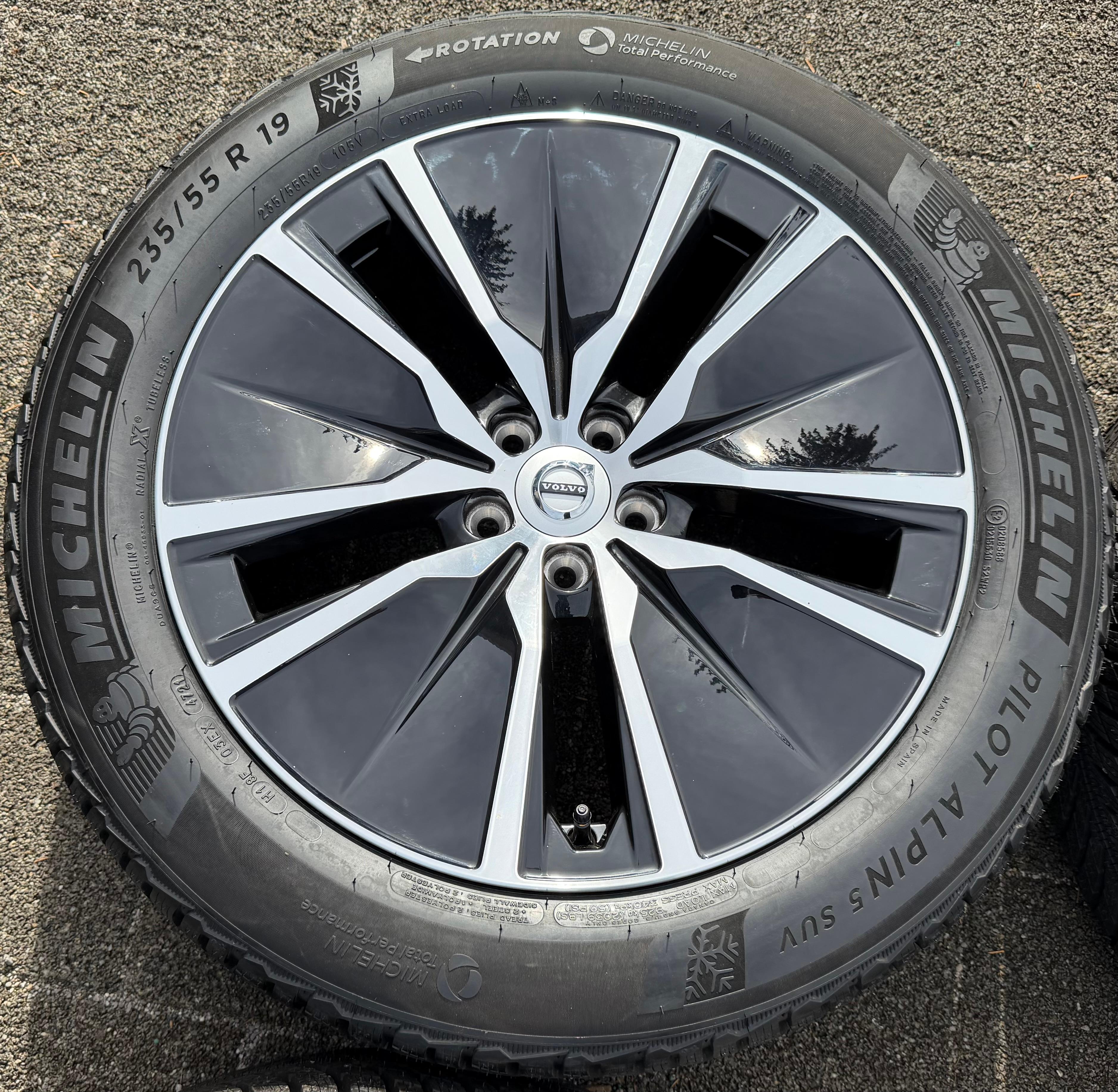 4 ruedas de invierno de aleación originales de 19" para Volvo XC90 II 31680216 235/55R19 105V Michelin