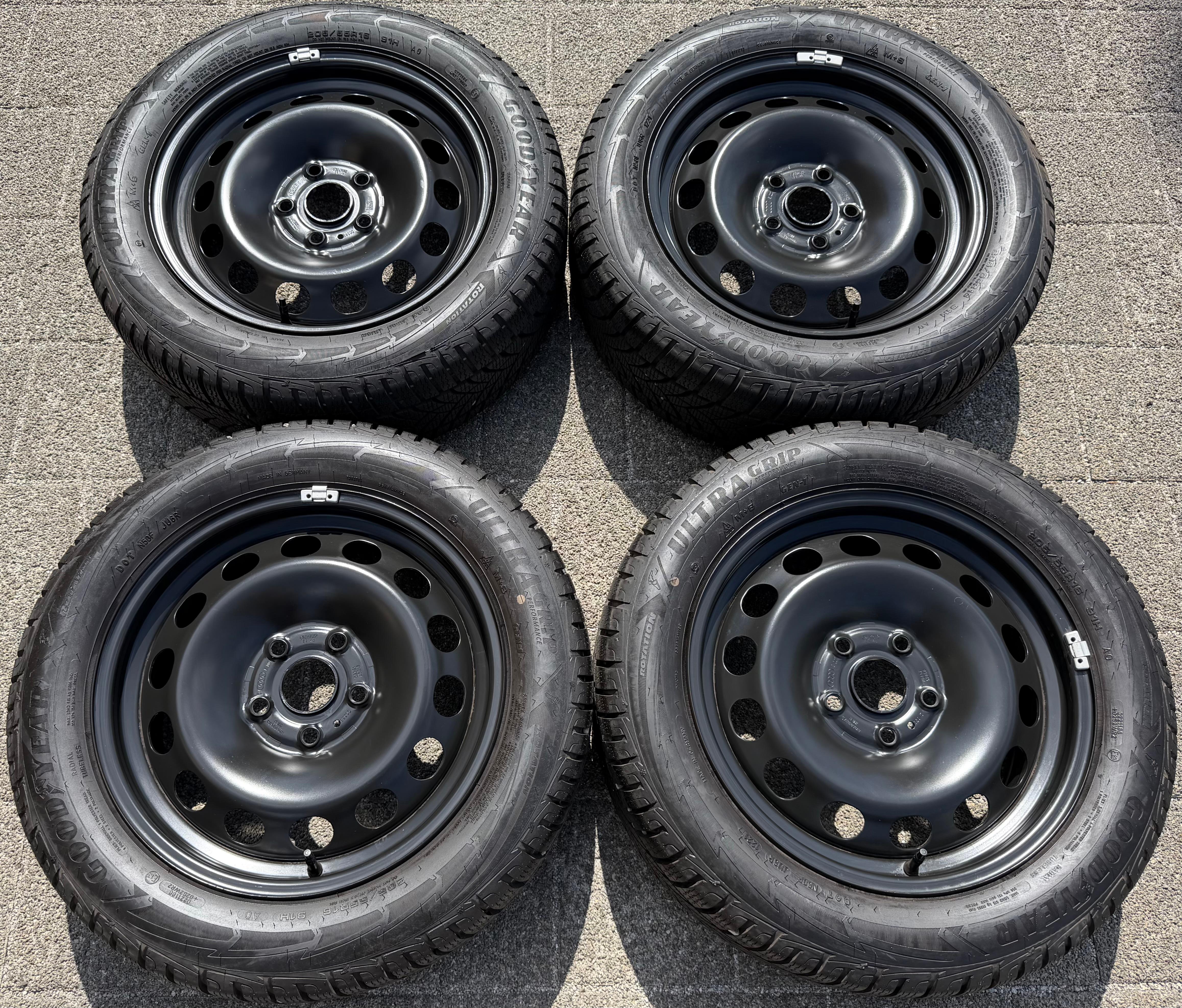 4 Winterräder Audi A3 8V Sportback Cabrio  205/55R16 91H Goodyear 8V0601027A 2021