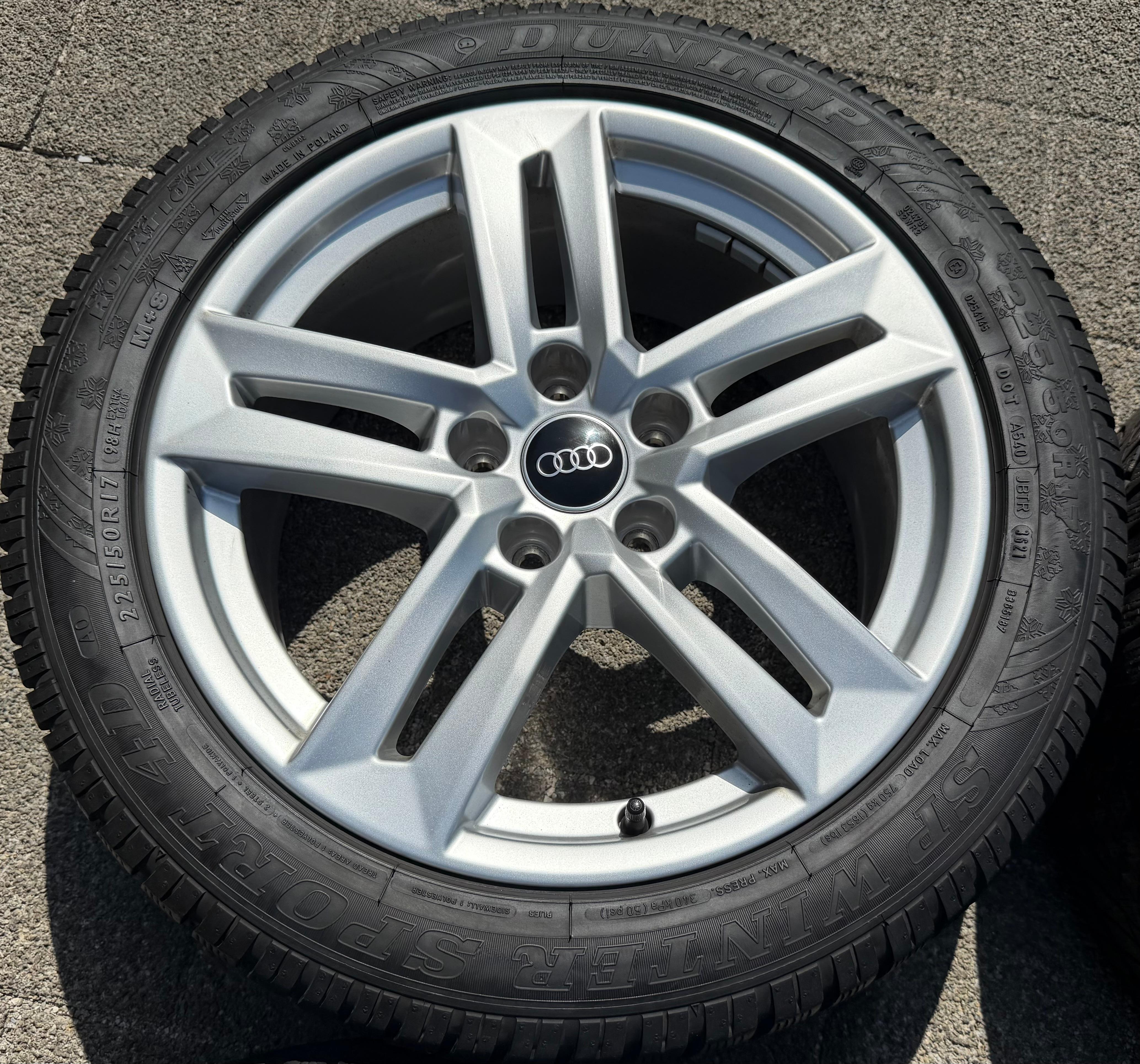 4 Original 17" Alu Winterräder Audi A4 B9 8W 8W0601025P 225/50R17 98H Dunlop 2021