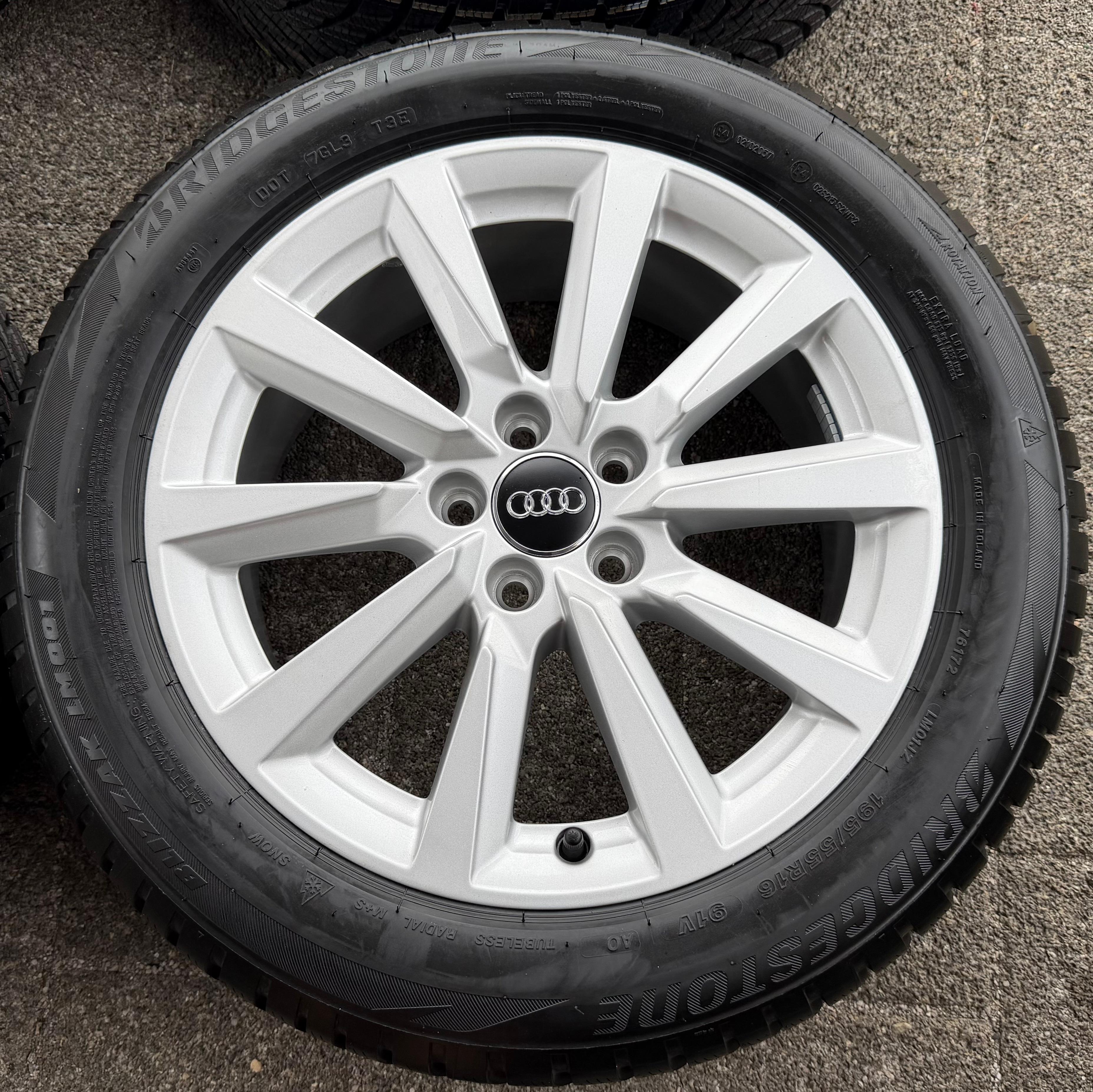 4 Original Alu Winterräder Audi A1 GB 82A601025C 195/55R16 91V Bridgestone NEU