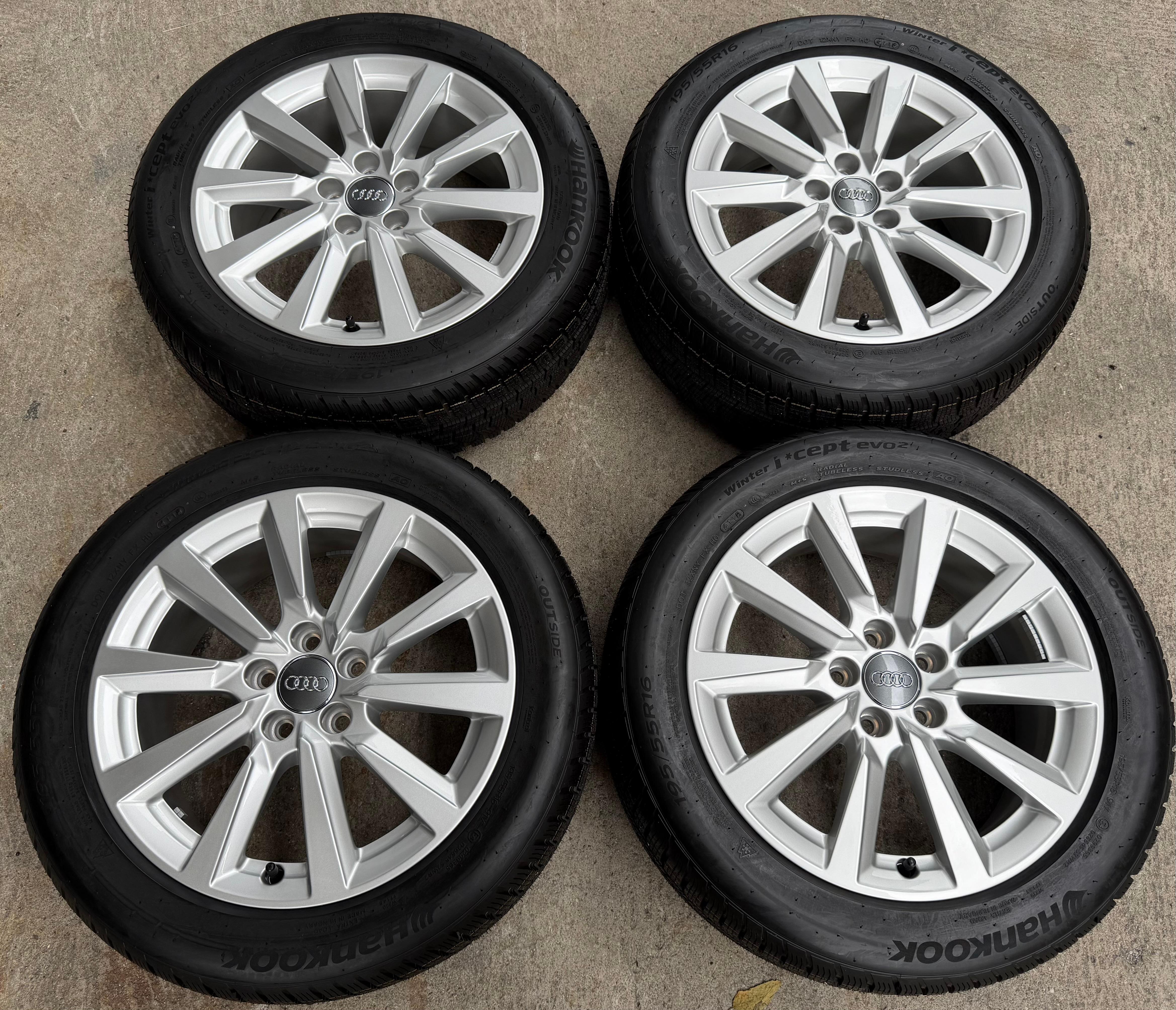 4 Original Alu Winterräder Audi A1 GB 82A601025C 195/55R16 91V Bridgestone