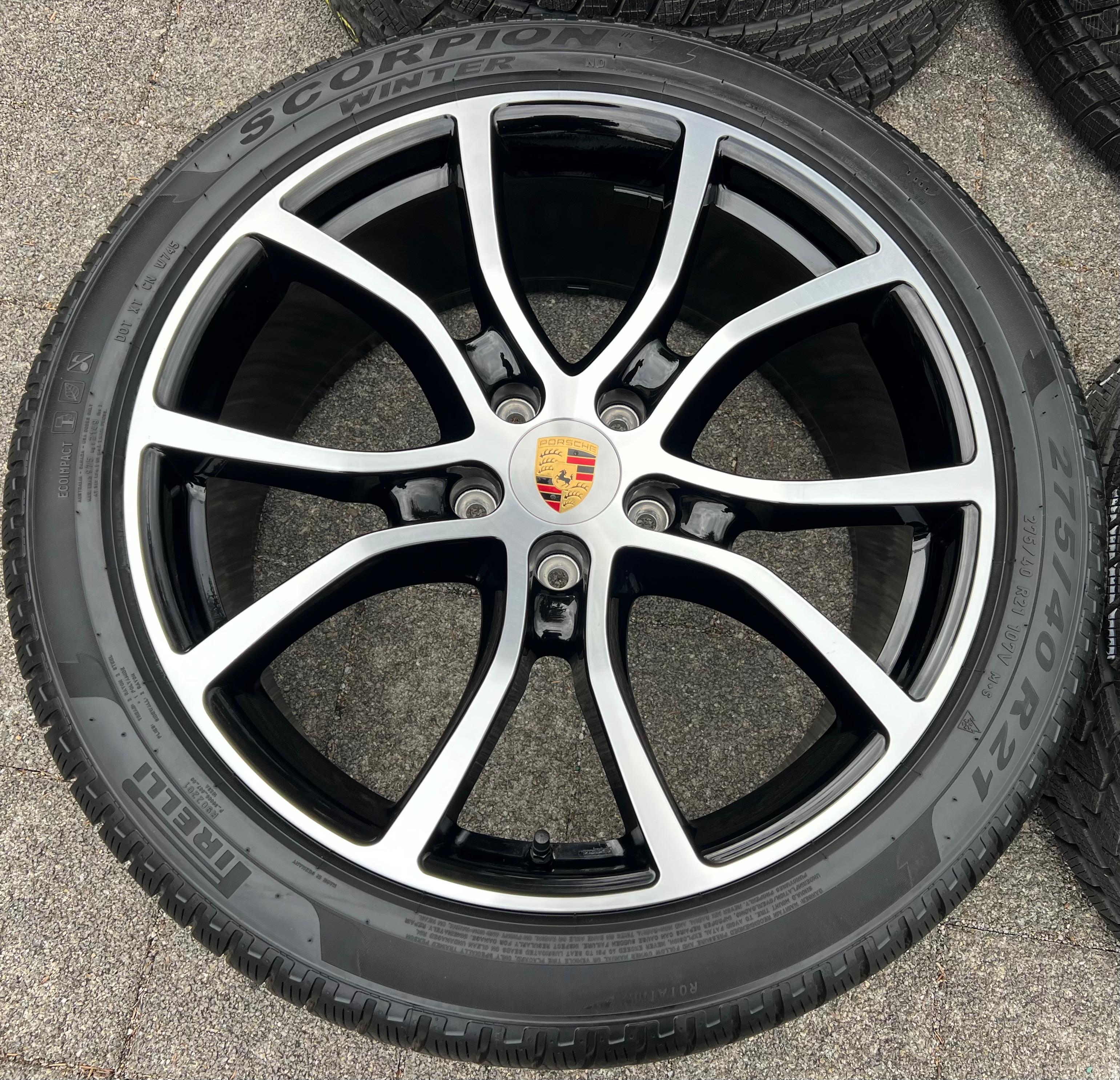 4 ORIGINAL 21" ALU WINTERRÄDER PORSCHE CAYENNE COUPE E3 9Y PIRELLI 2022 TOP
