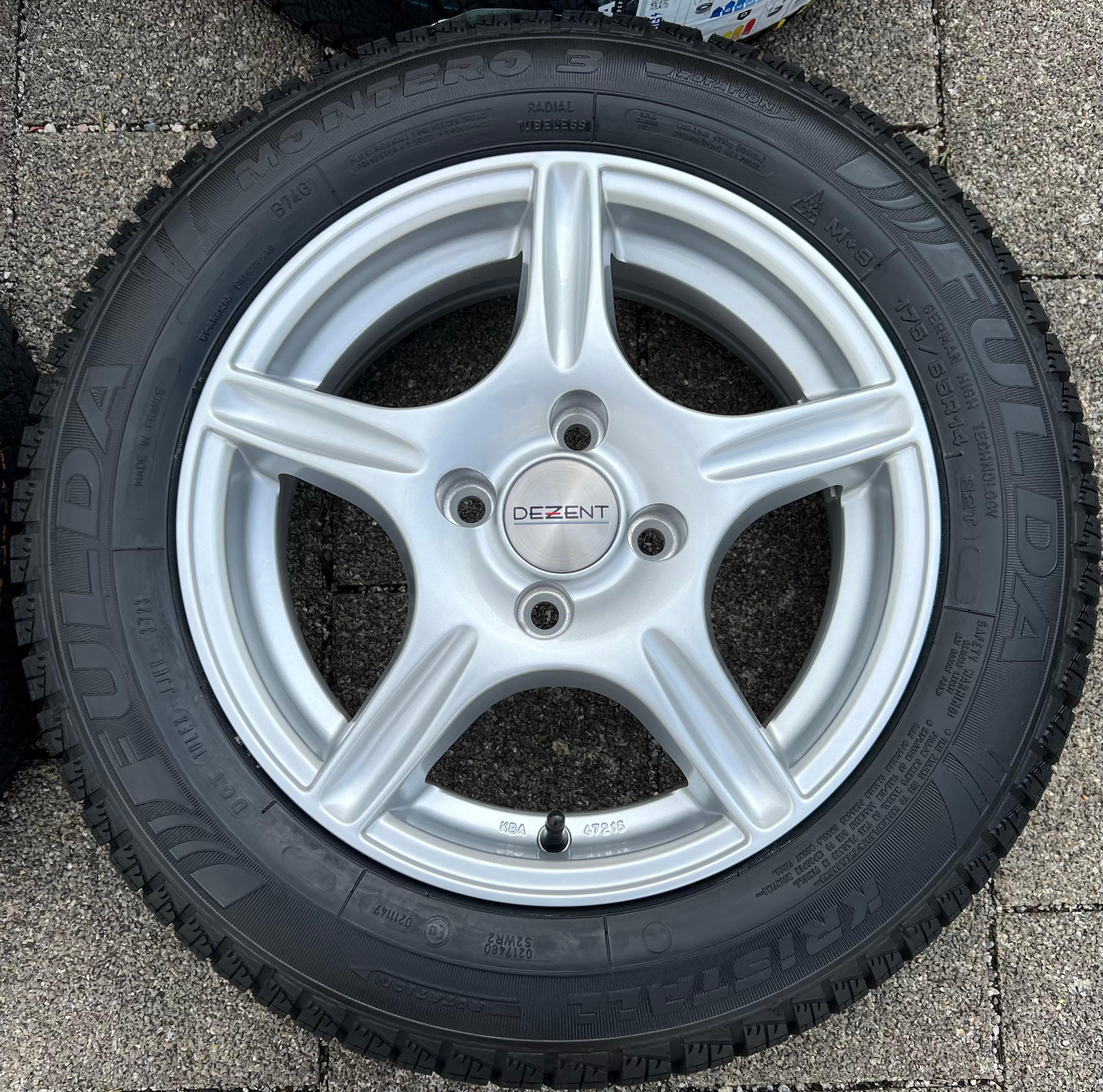 4 ALU 14" WINTERRÄDER VW UP! SEAT MII SKODA CITIGO 175/65R14 82T FULDA 2023 NEU