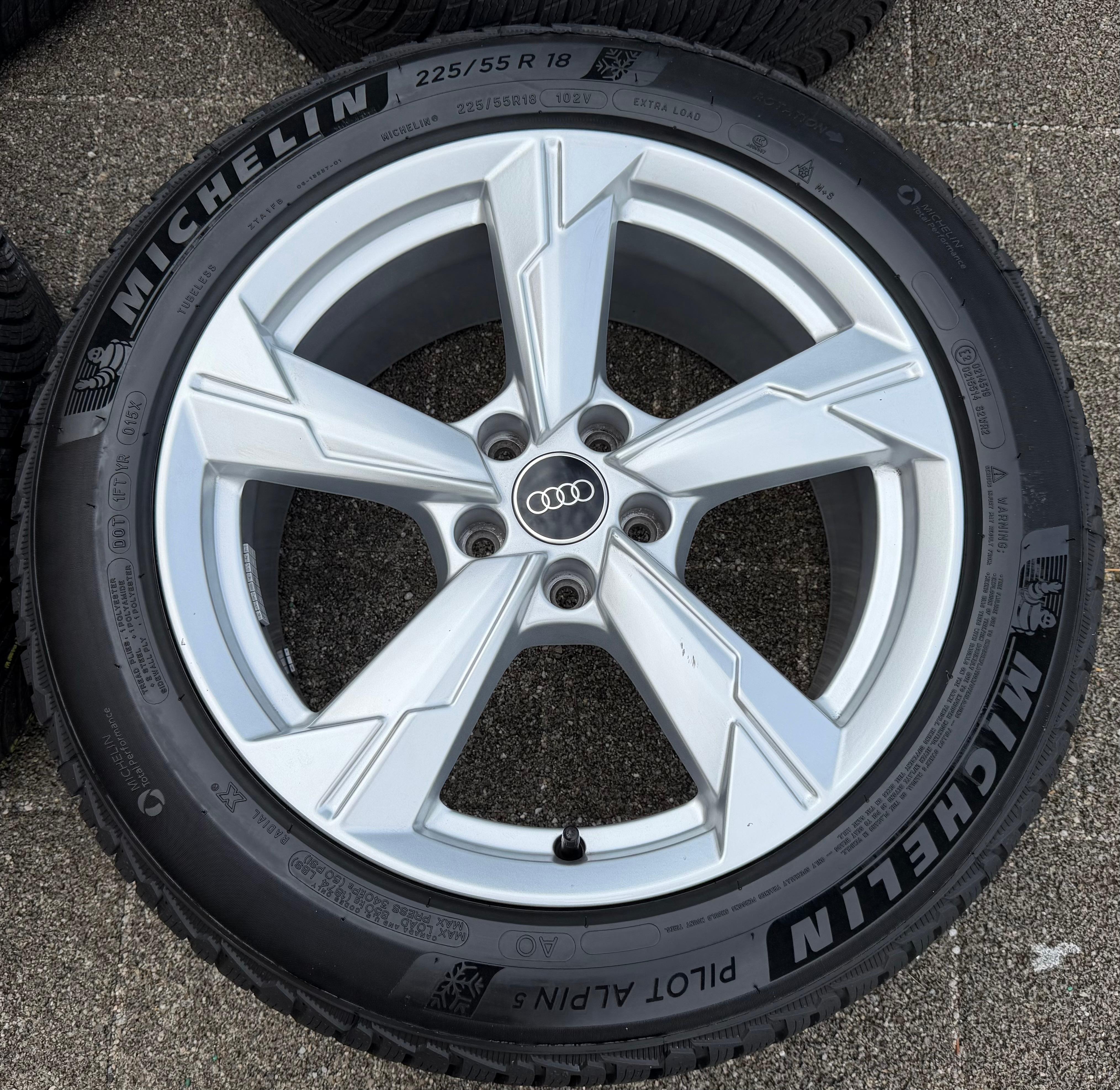 4 Original 18" Alu Winterräder Audi A6 4K C8 225/55R18 102V Michelin 2023