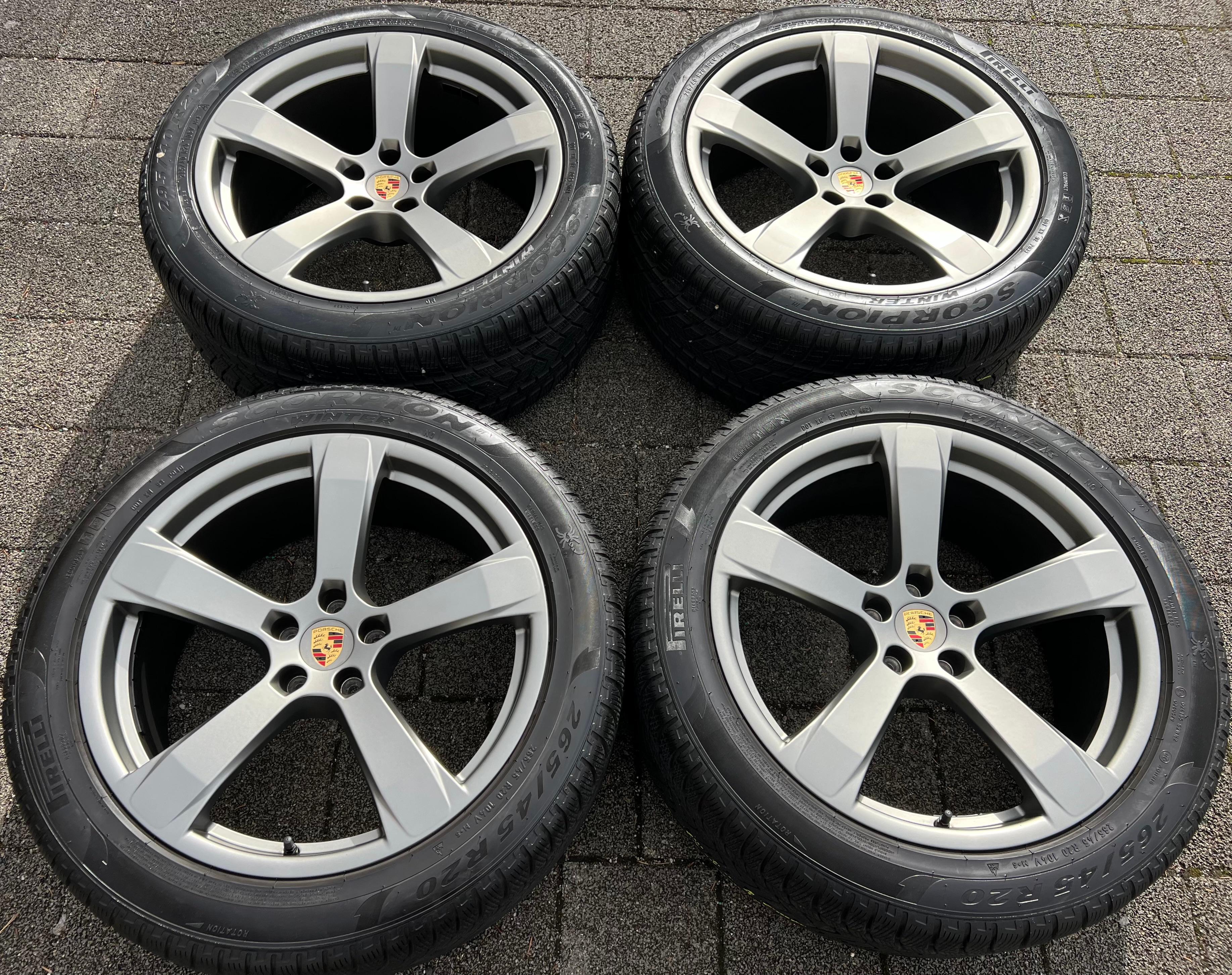 4 ORIGINAL 20" ALU WINTERRÄDER PORSCHE MACAN 265/45R20 104V 295/40R20 106V RDKS