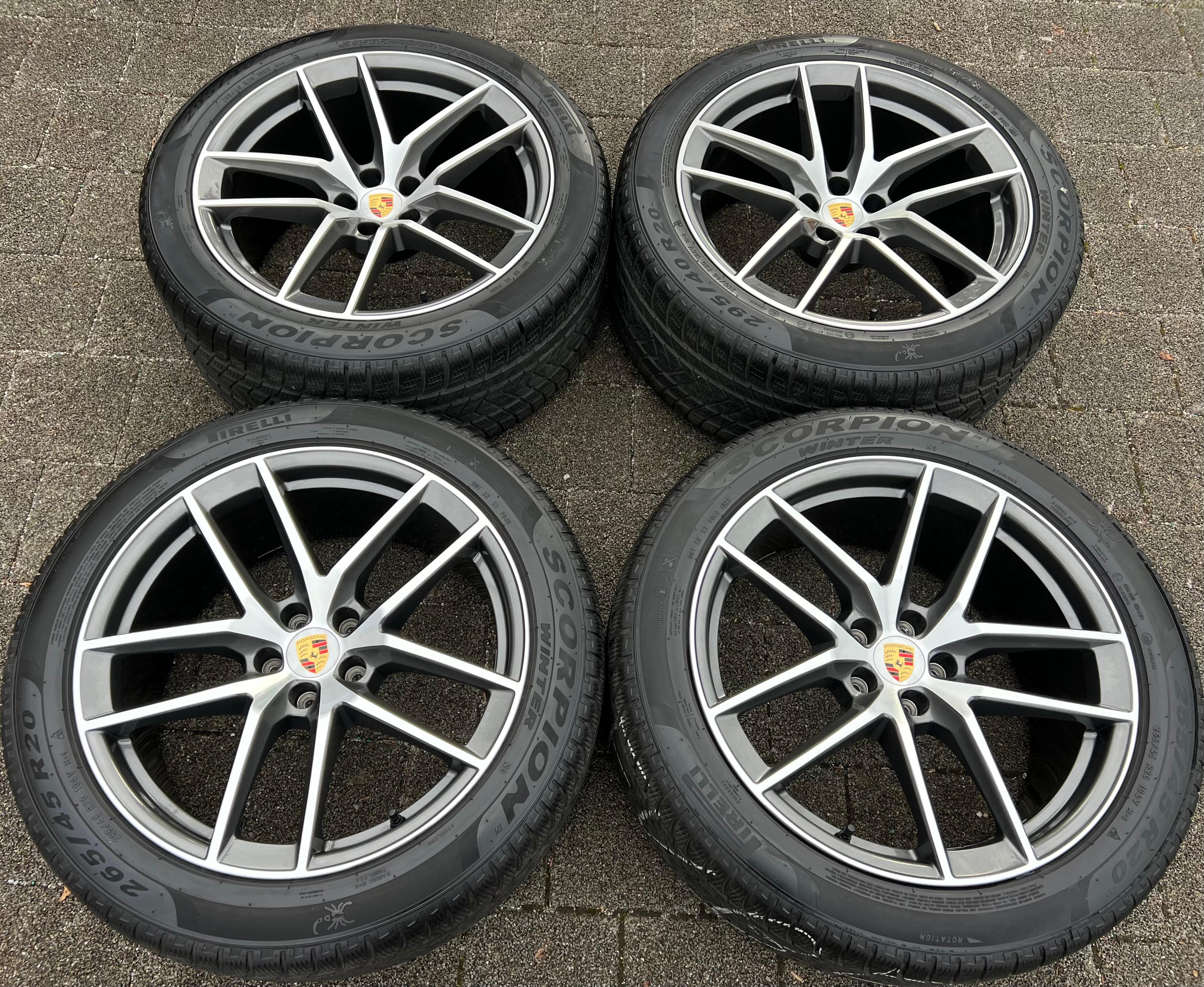 4 ORIGINAL 20" ALU WINTERRÄDER PORSCHE MACAN 265/45R20 104V 295/40R20 106V RDKS