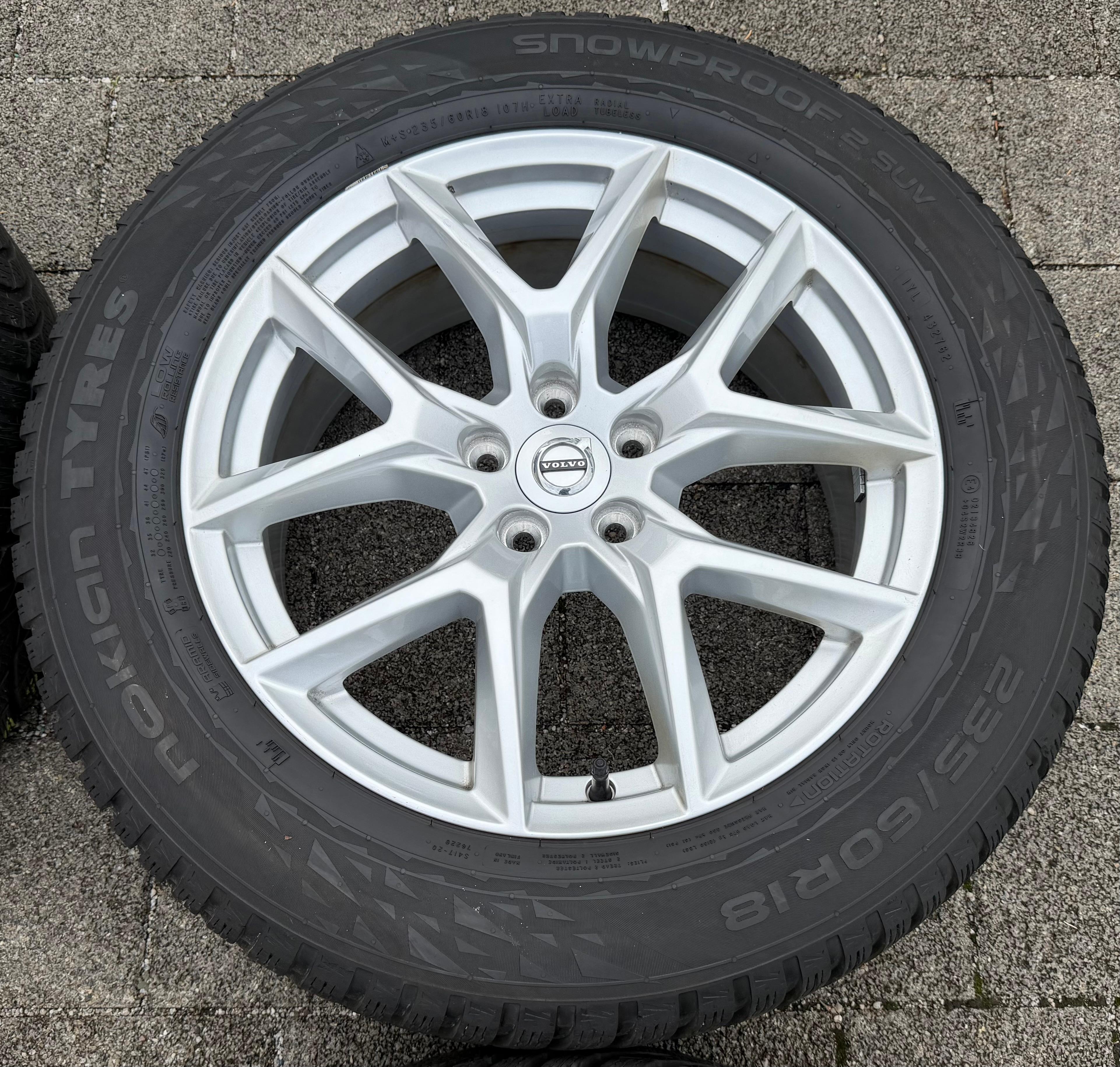4 Original 18" Alu Winterräder Volvo XC60 II 31423851 235/60R18 107H NOKIAN 2025