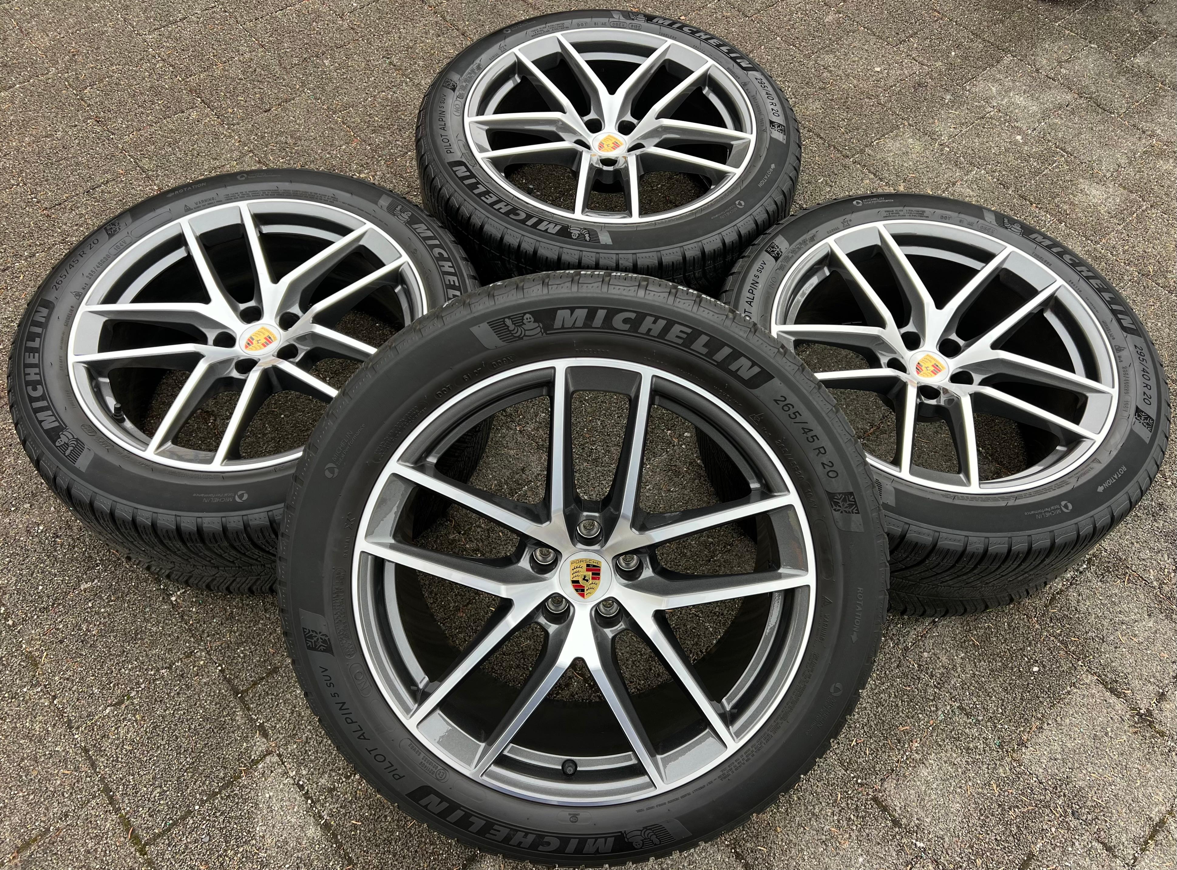 4 RUEDAS DE ALEACIÓN ORIGINALES DE 20" PARA INVIERNO PORSCHE MACAN 265/45R20 104V 295/40R20 106V RDKS