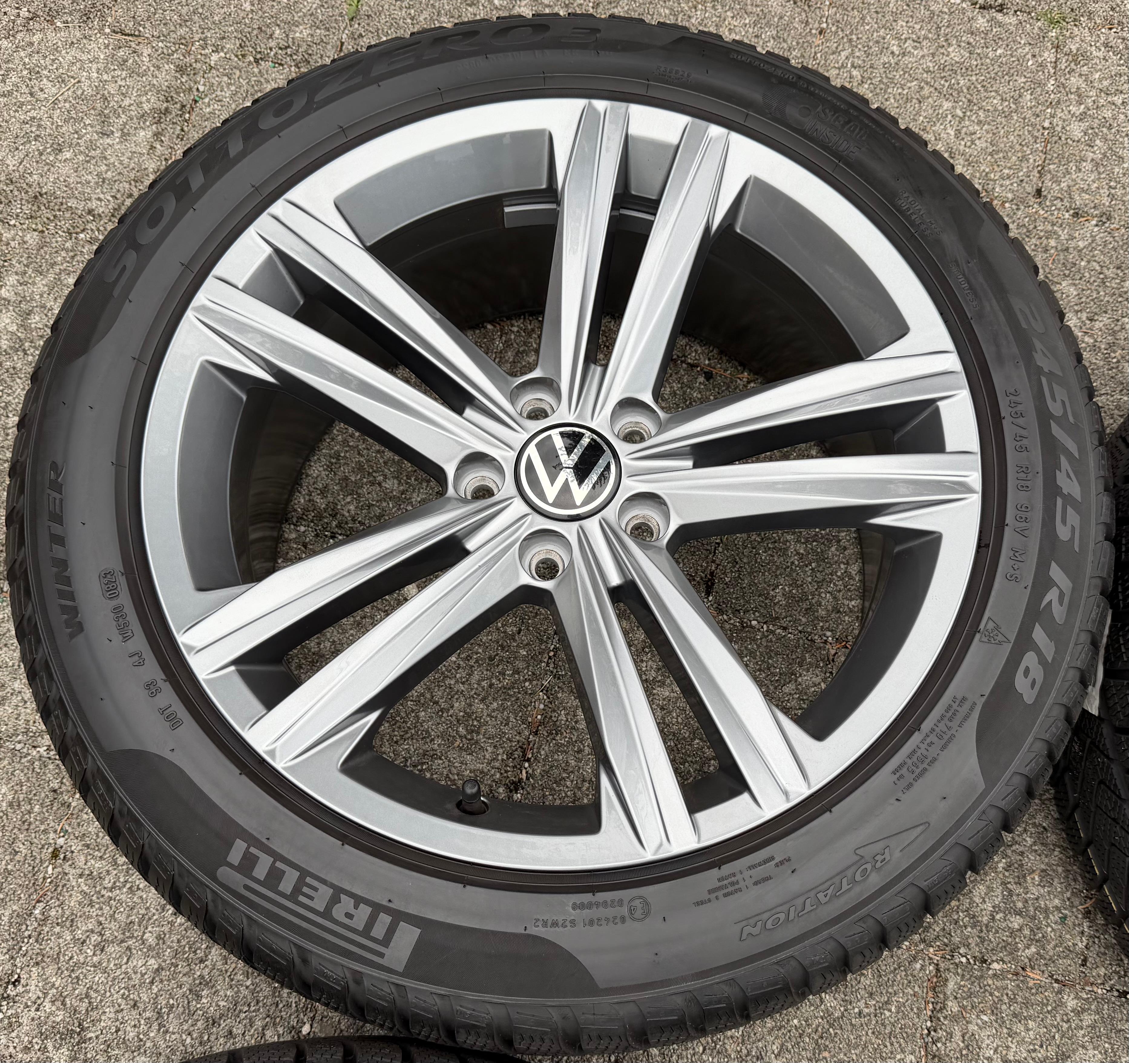 4 Original 18" Alu Winterräder VW Arteon 3H 3G B8 3G8601025N Sebring 245/45R18 96V