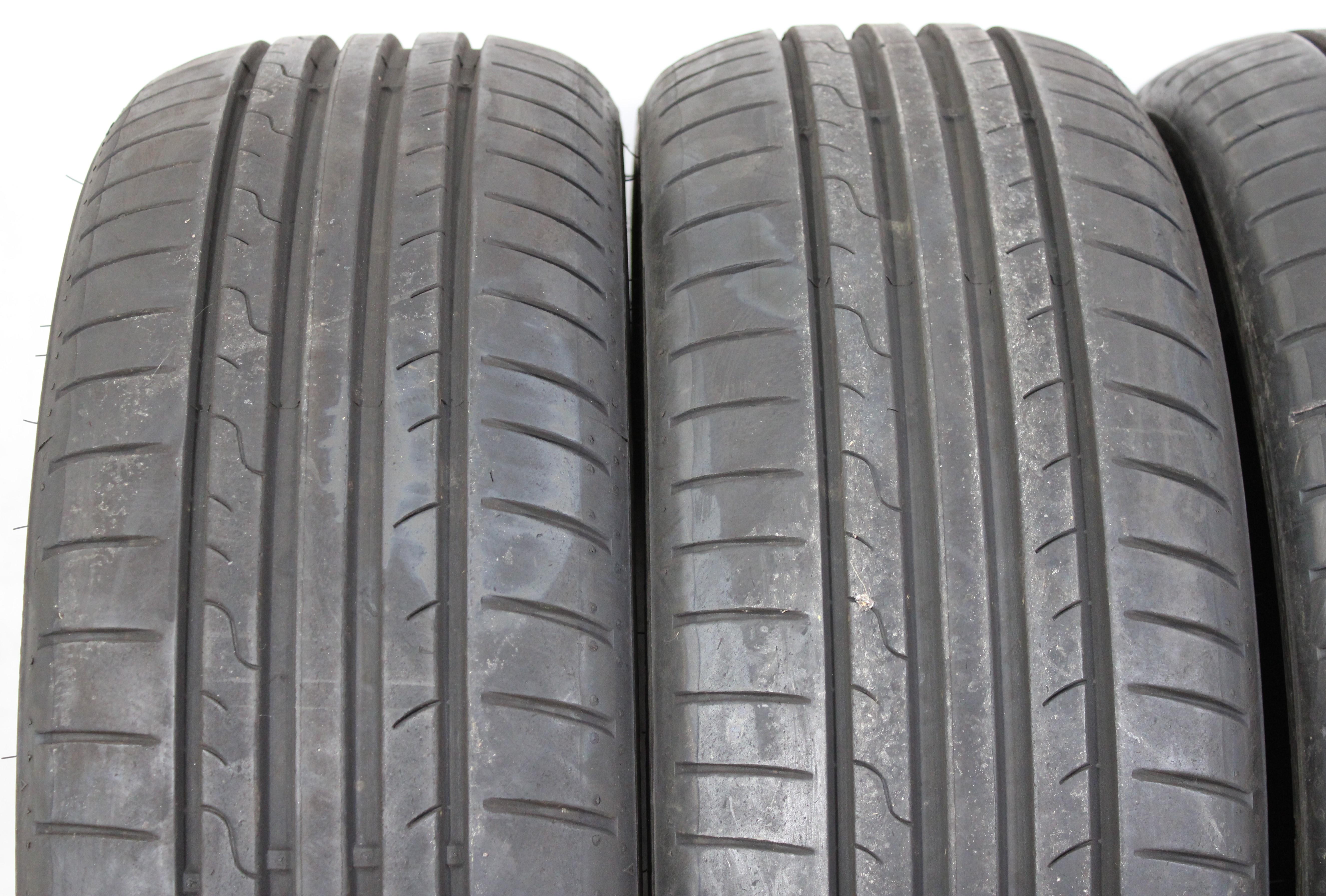 4 x 205/60R16 92V Sommerreifen Dunlop Sport Bluresponse 6,5-7mm 2x2018/2x2021