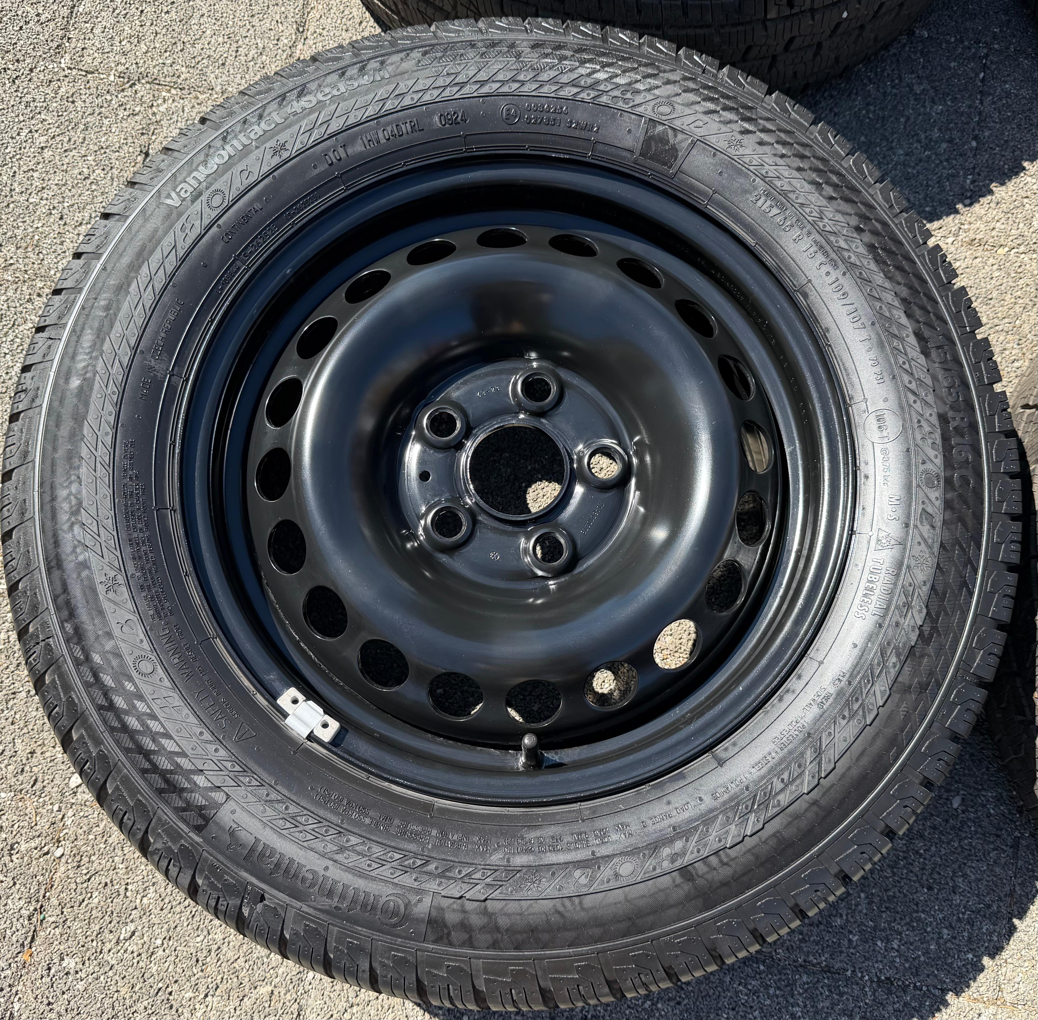 4 neumáticos para todas las estaciones para furgoneta VW T5 y T6, 215/65R16C 109/107T, Continental 2024, M+S