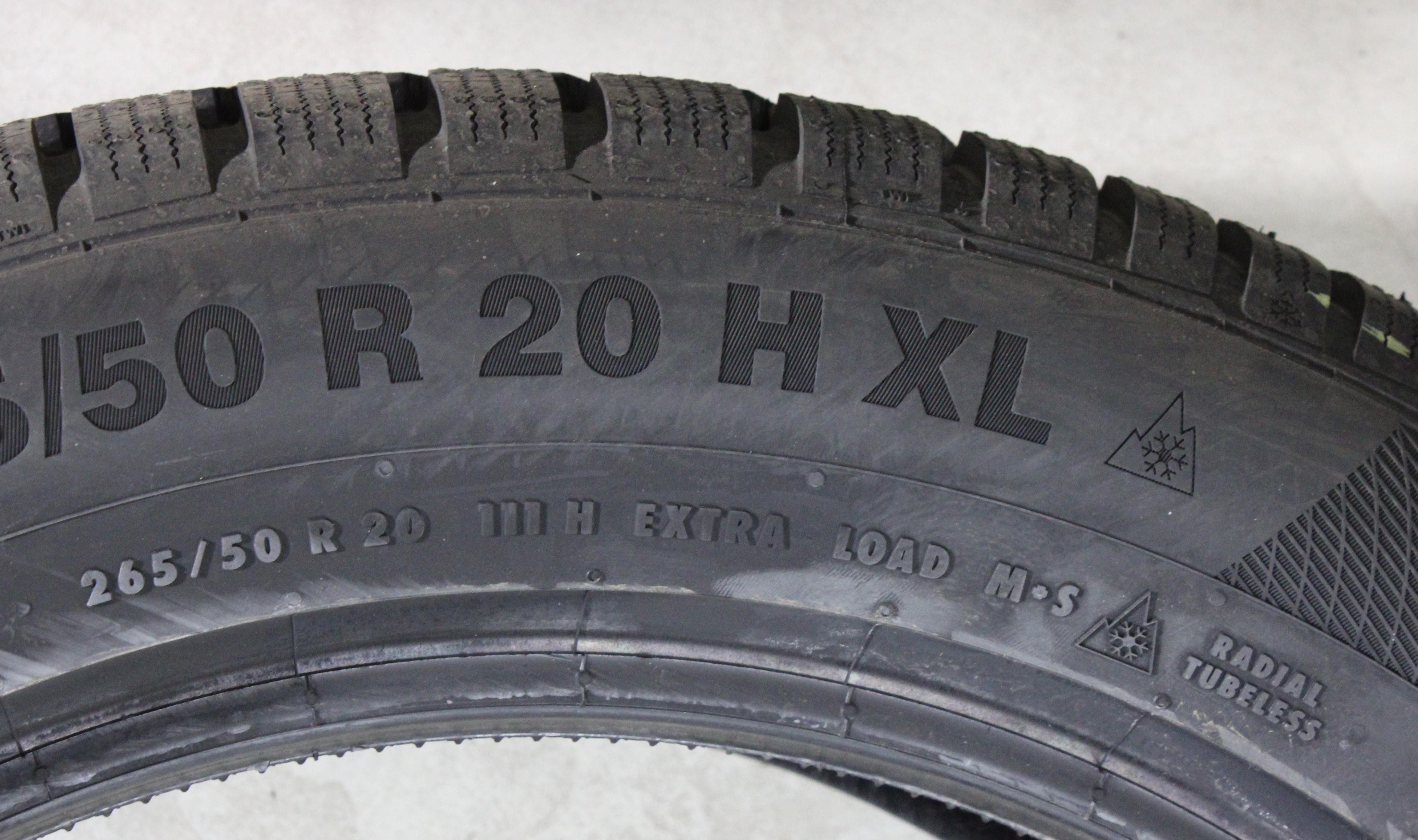 4 x 265/50R20 111H Winterreifen Continental Winter Contact TS850P AO 2022 XL NEU