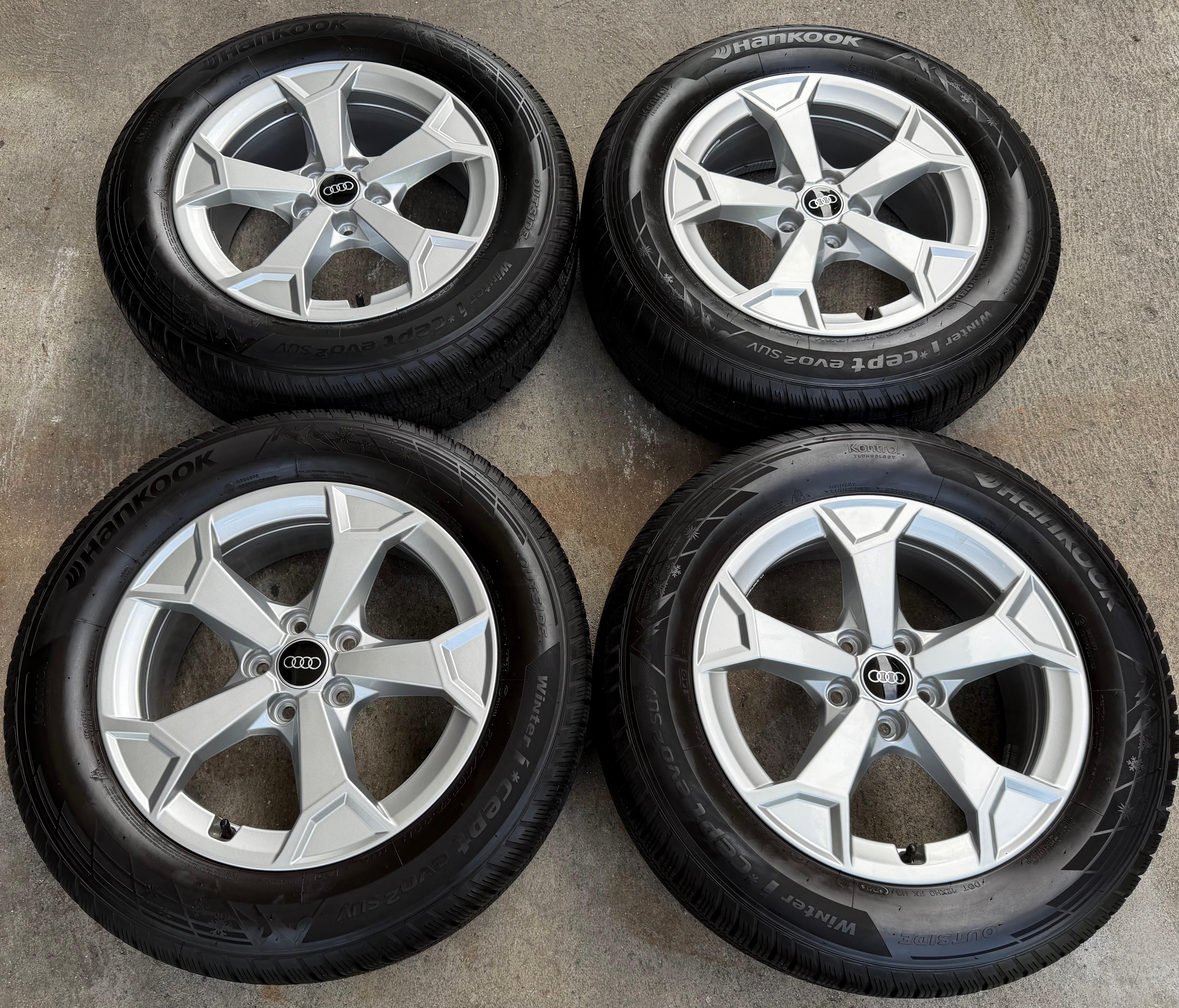 4 Original 17" Alu Winterräder Audi Q3 F3 F3N 215/65R17 99H Hankook 2021