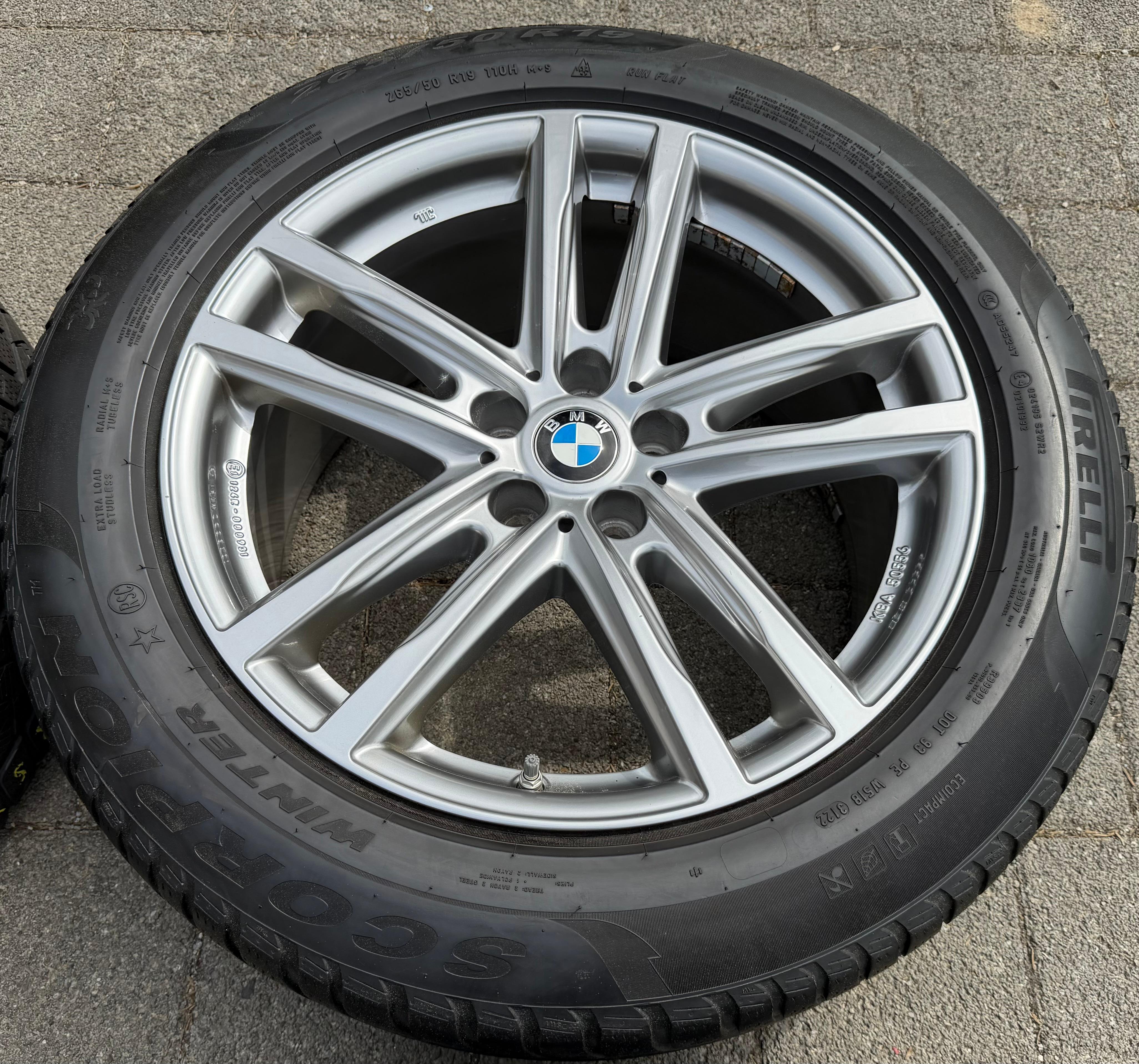 4 ALU 19" WINTERWIELEN BMW X5 G05 X6 G06 265/50R19 110H PIRELLI RUNFLAT RDKS