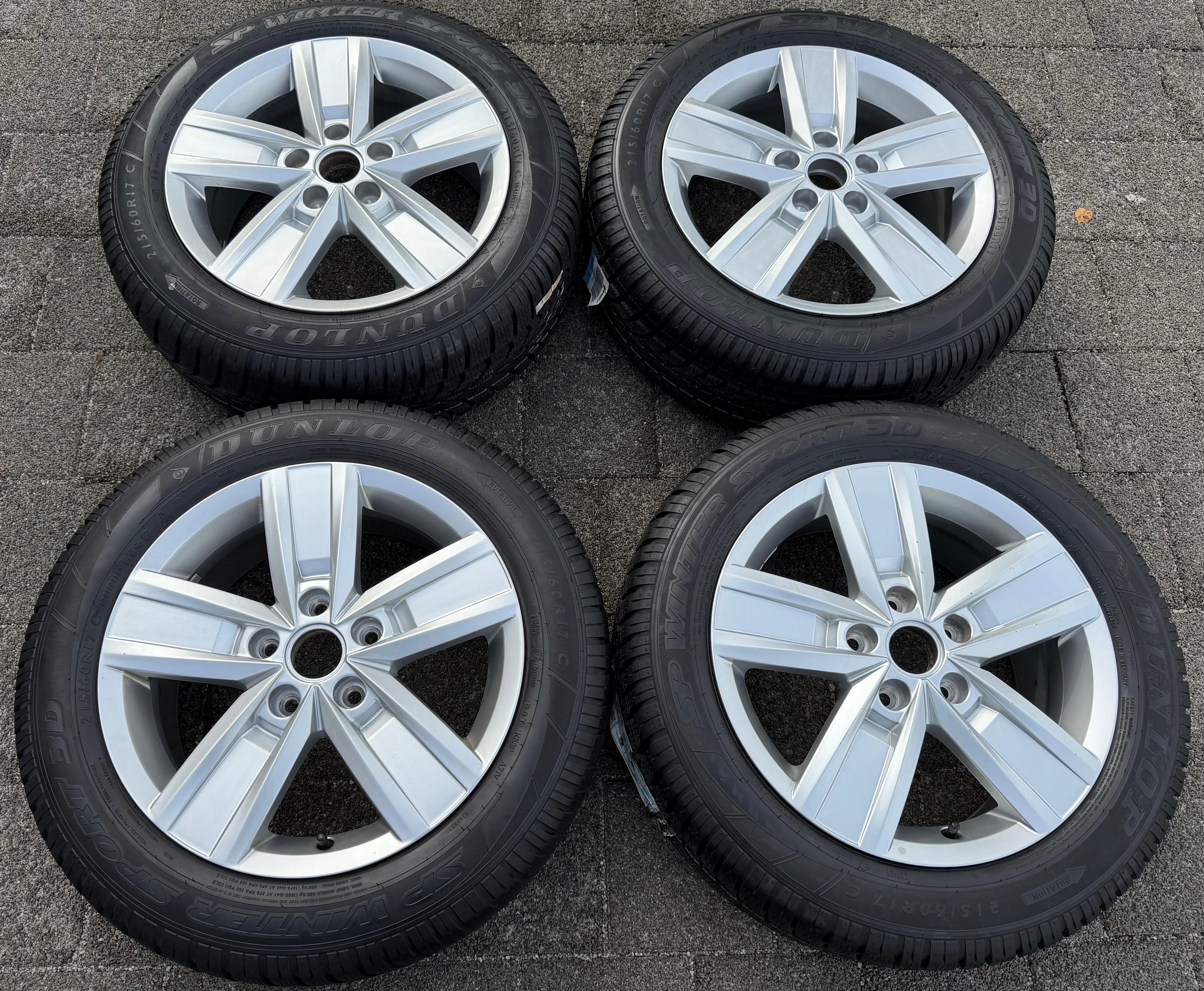 4 ruedas de invierno originales de aleación de 17" para VW BUS T5 T6 T6.1 7E0601025P Devonport 215/60R17C