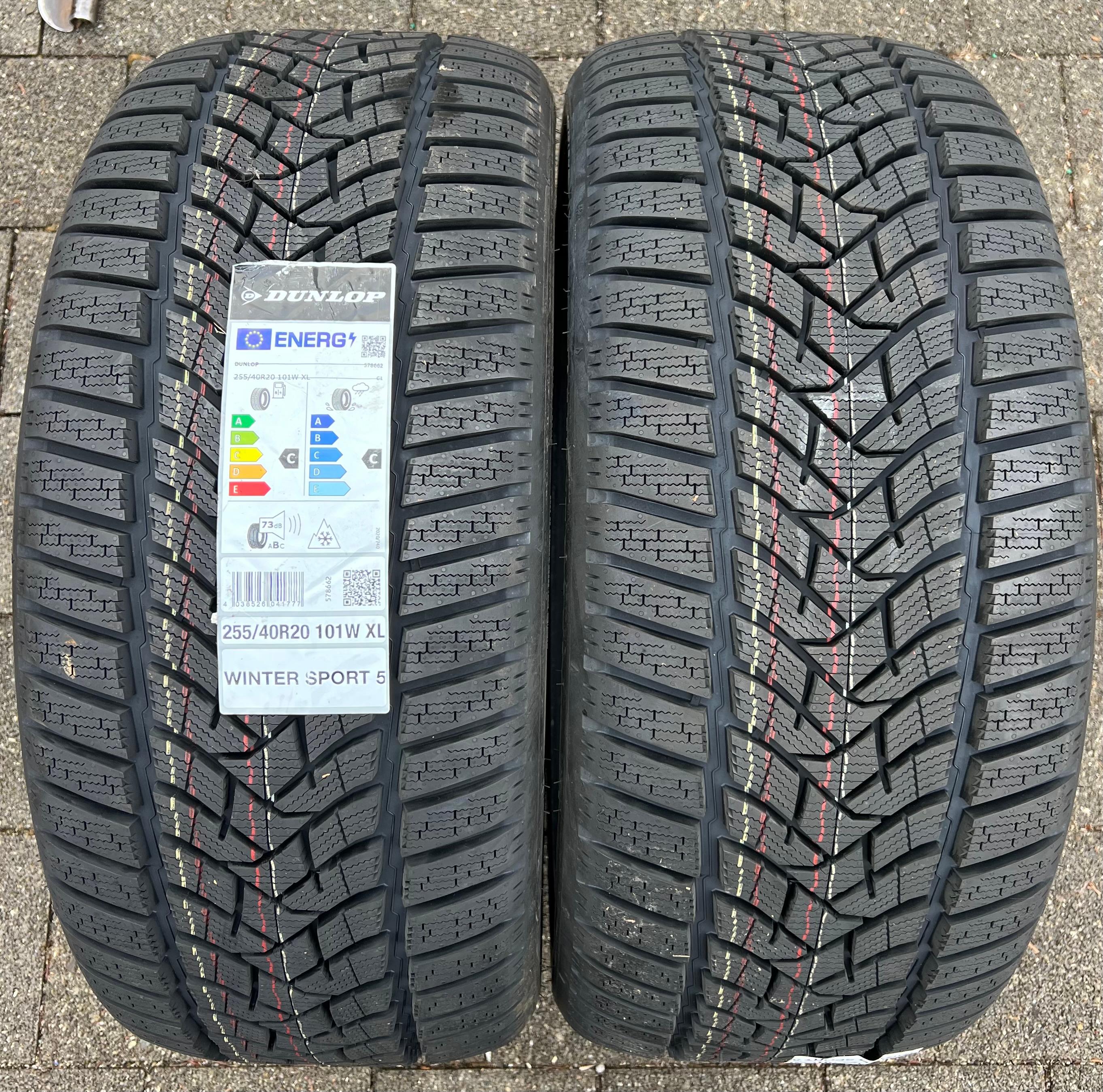 2 x 255/40R20 101W Winterreifen Dunlop Winter Sport 5 2023 NEU Freihaus