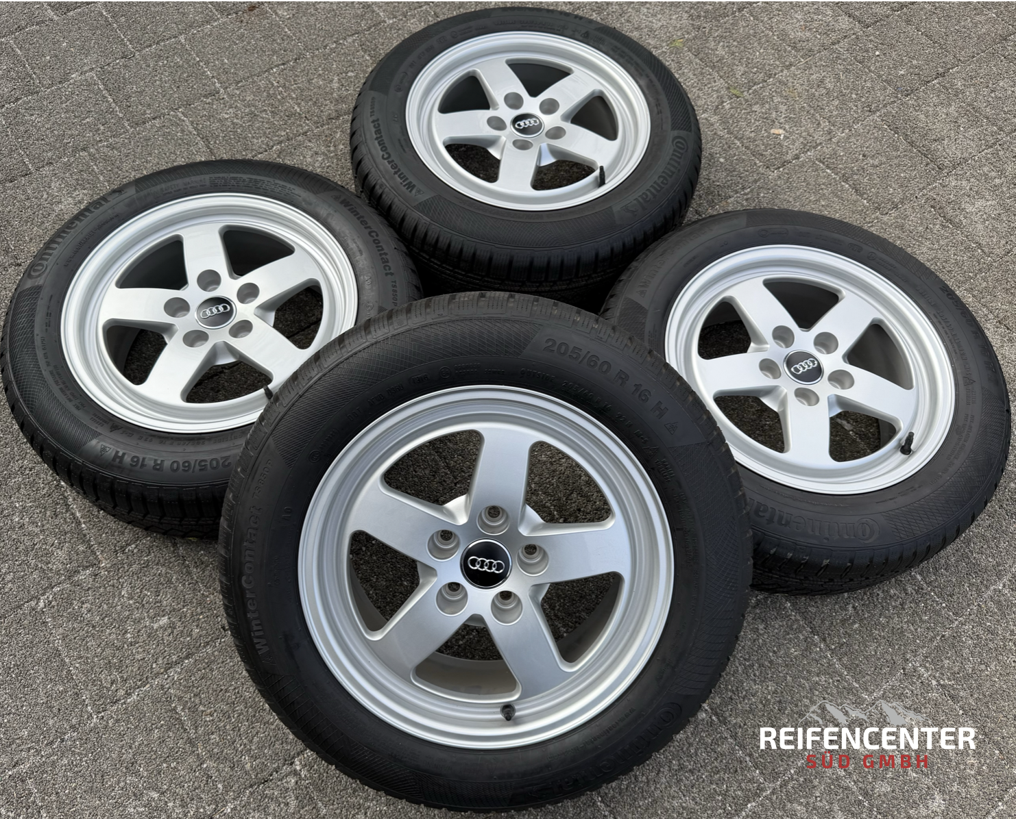 4 Original Alu Winterräder Audi A4 B9 8W 205/60R16 92H 8W0601025 Continental