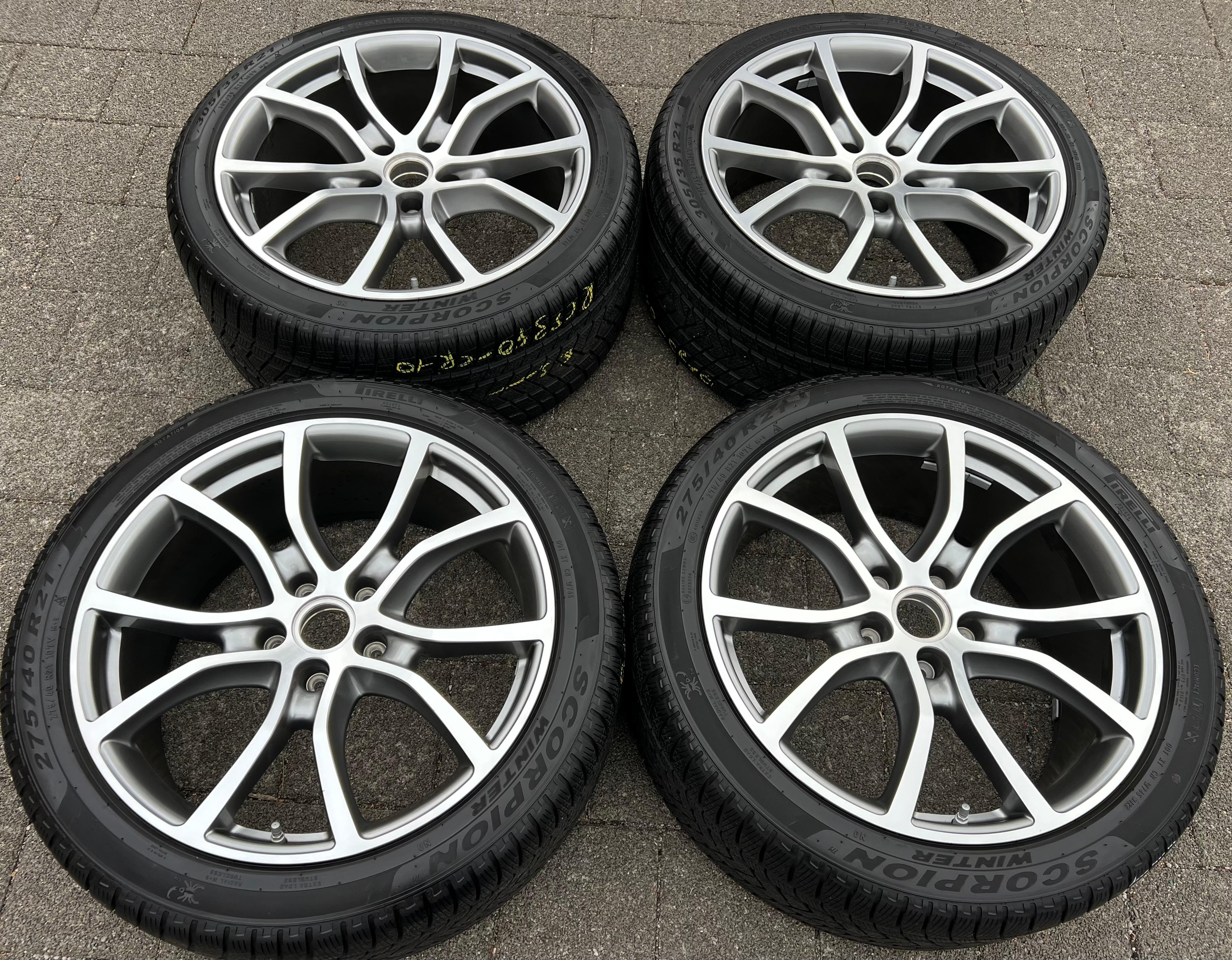 4 ORIGINAL 21" ALU WINTERRÄDER PORSCHE CAYENNE COUPE E3 9Y CONTINENTAL TOP