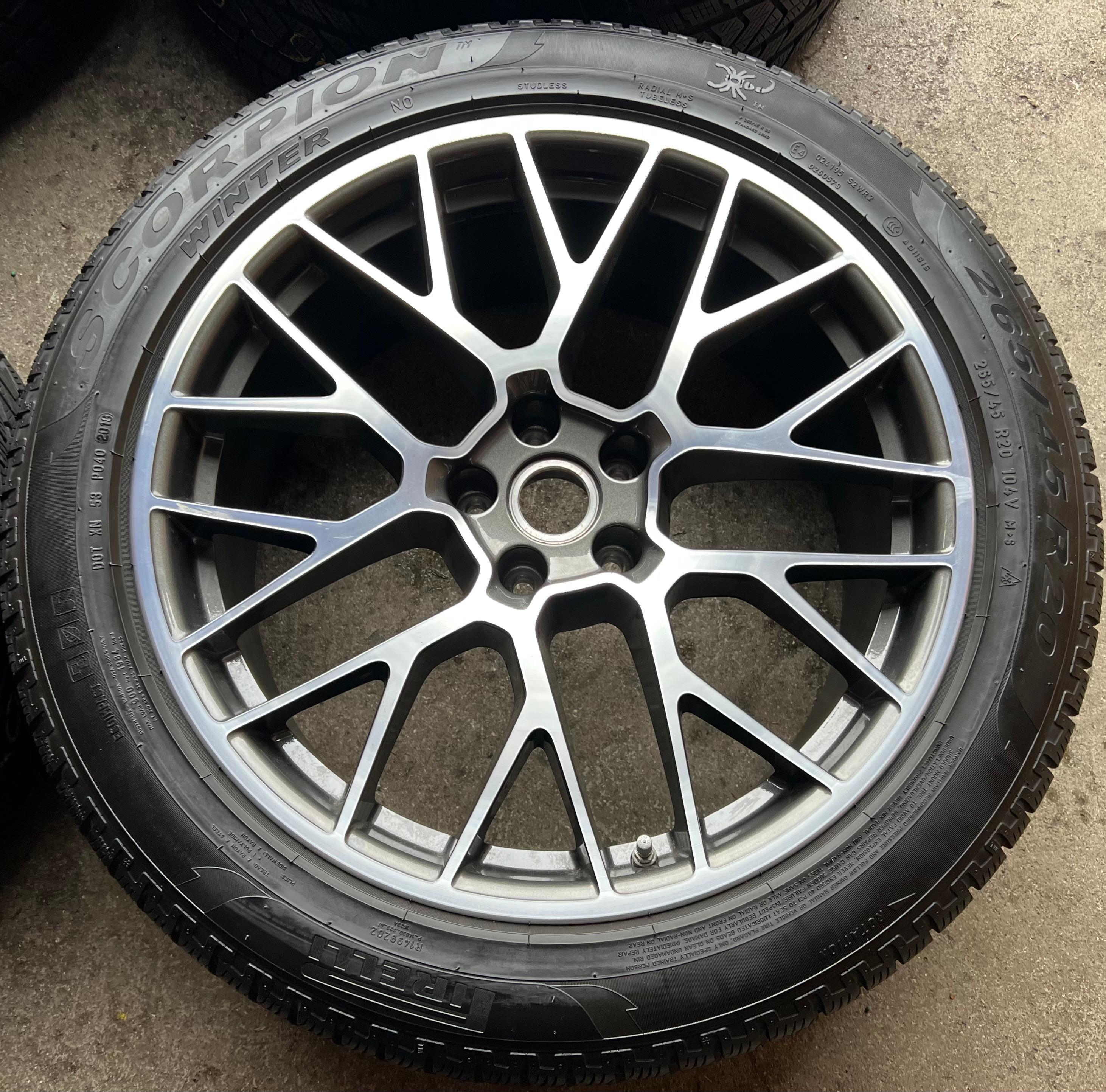 4 RUEDAS DE INVIERNO ORIGINALES DE ALEACIÓN DE 20" PARA PORSCHE MACAN I Y II, LLANTAS RS SPYDER, PIRELLI