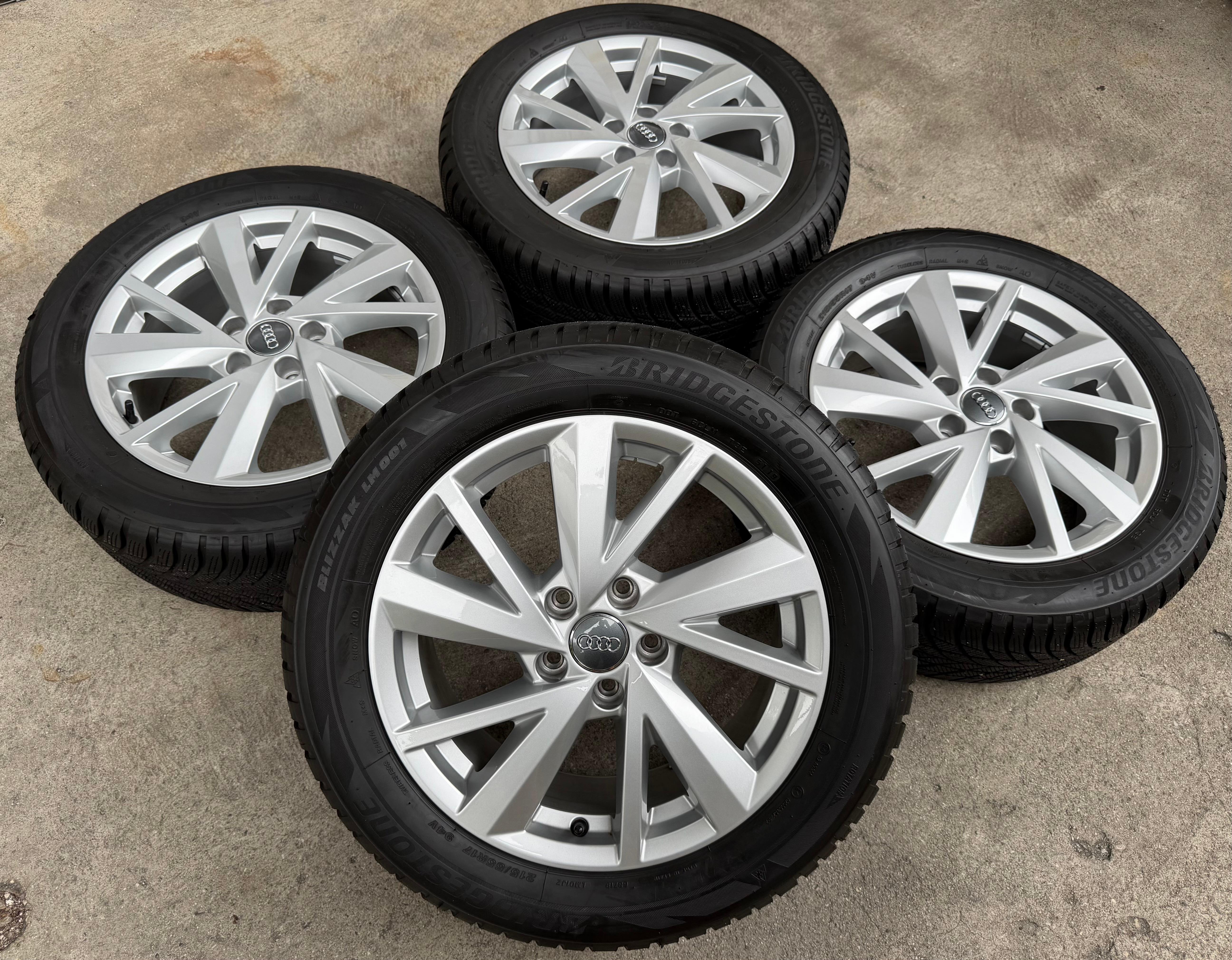 4 Original 17" Alu Winterräder Audi Q2 215/55R17 94V Bridgestone