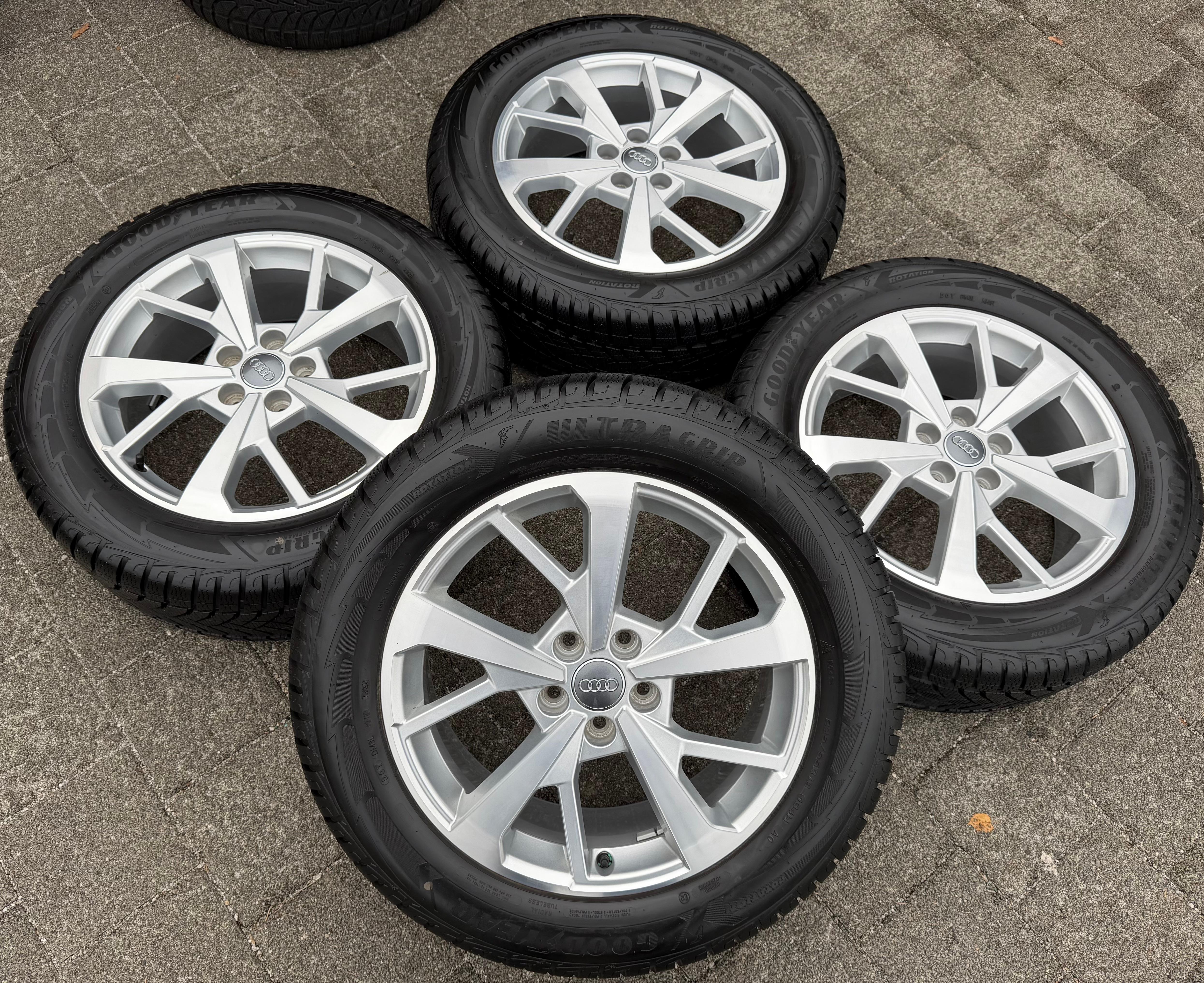 4 ruedas de invierno de aleación originales de 18" para Audi Q3 F3 83A 83A601025J 235/55R18 104H Goodyear