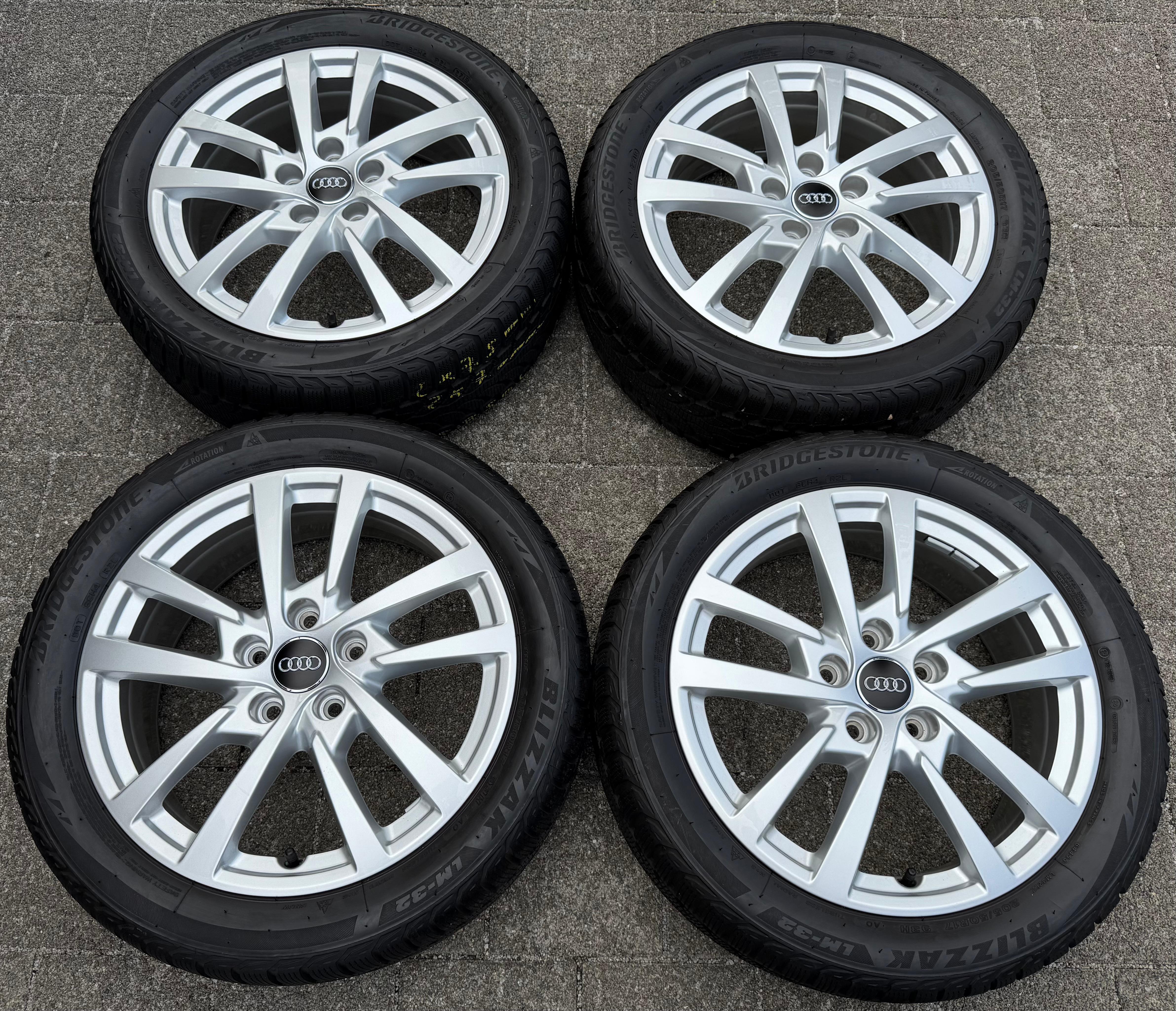 4 Original 17" Alu Winterräder Audi A3 S3 8V 8V0601025DH 205/50R17 93H Bridgestone
