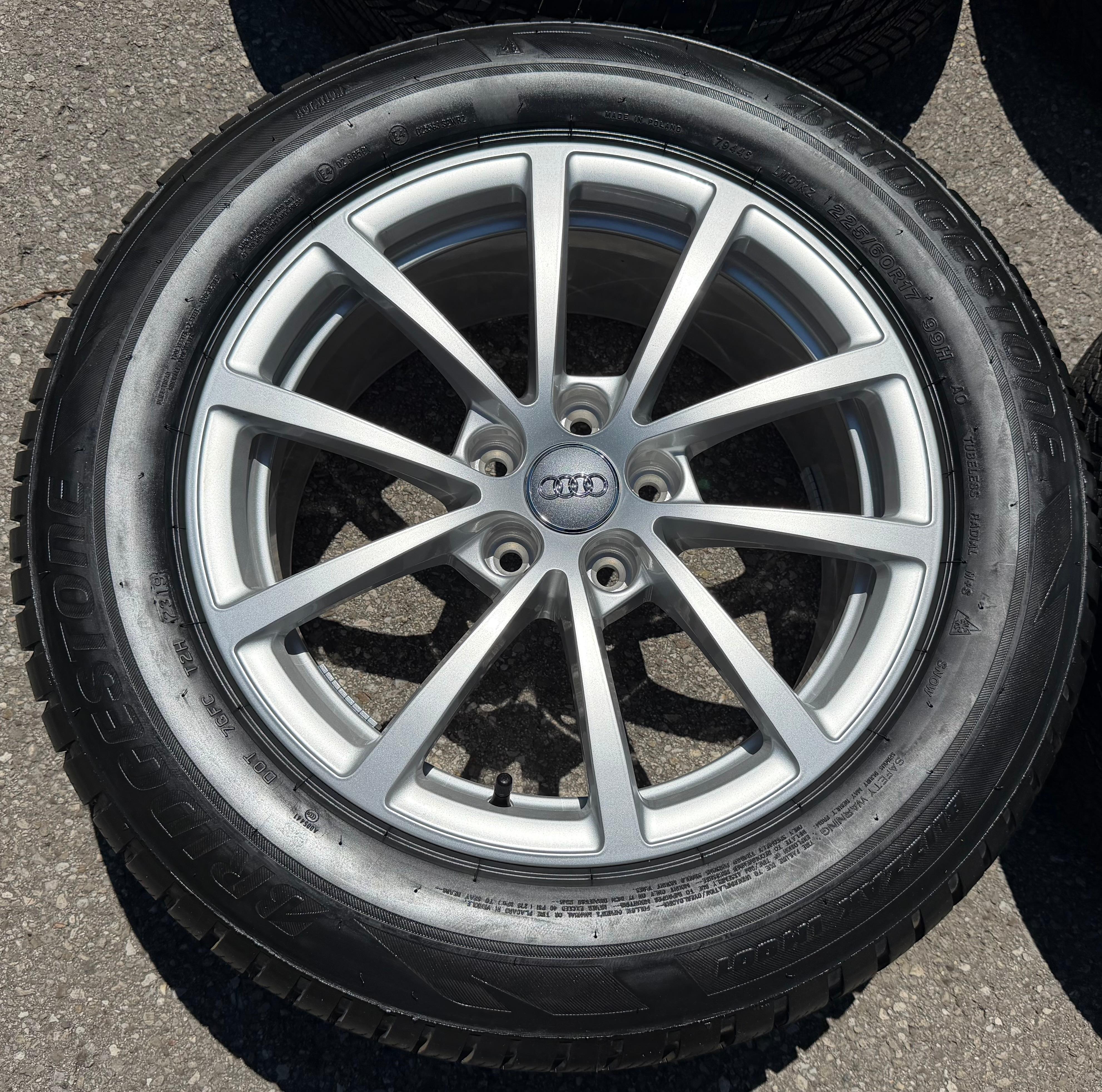 4 Original 17" Alu Winterräder Audi A6 4K C8 F2 225/60R17 99H 4K0601025 Bridgestone