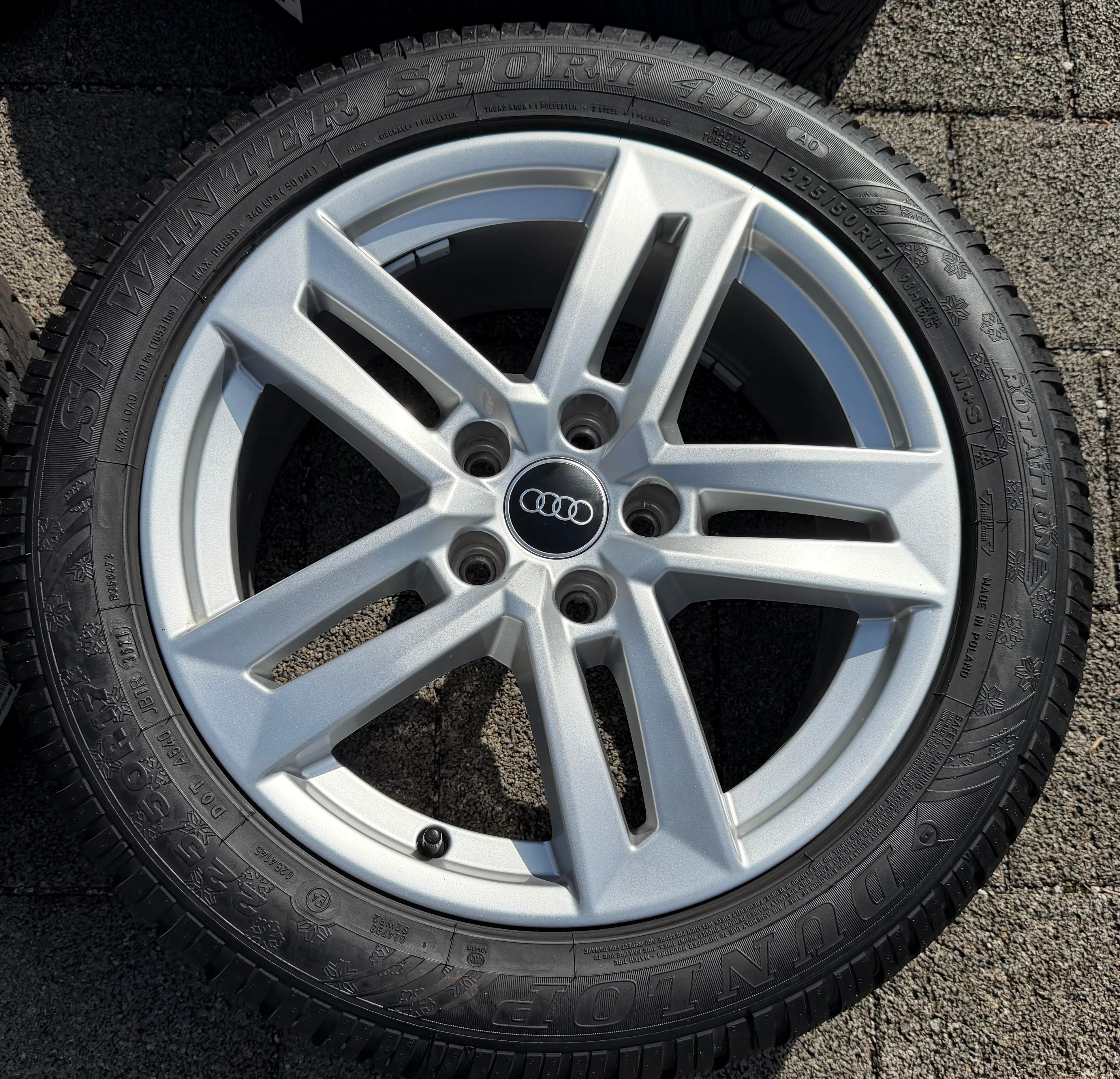 4 Original 17" Alu Winterräder Audi A4 B9 8W 8W0601025P 225/50R17 98H Dunlop 2021