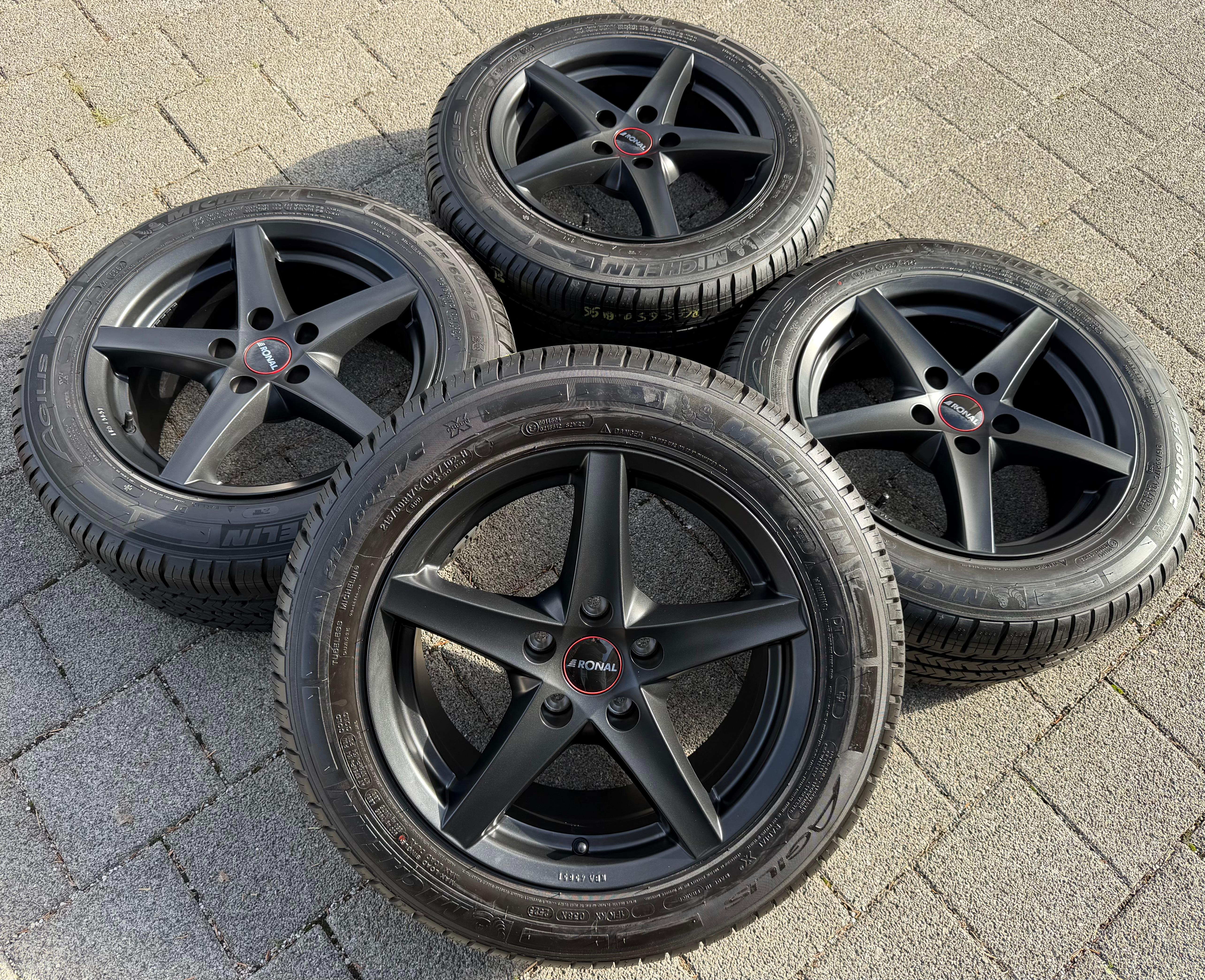 4 Ronal Alu 17" Sommerräder VW BUS T5 T6 T6.1 215/60R17C 104/102H Michelin Agilis 2023