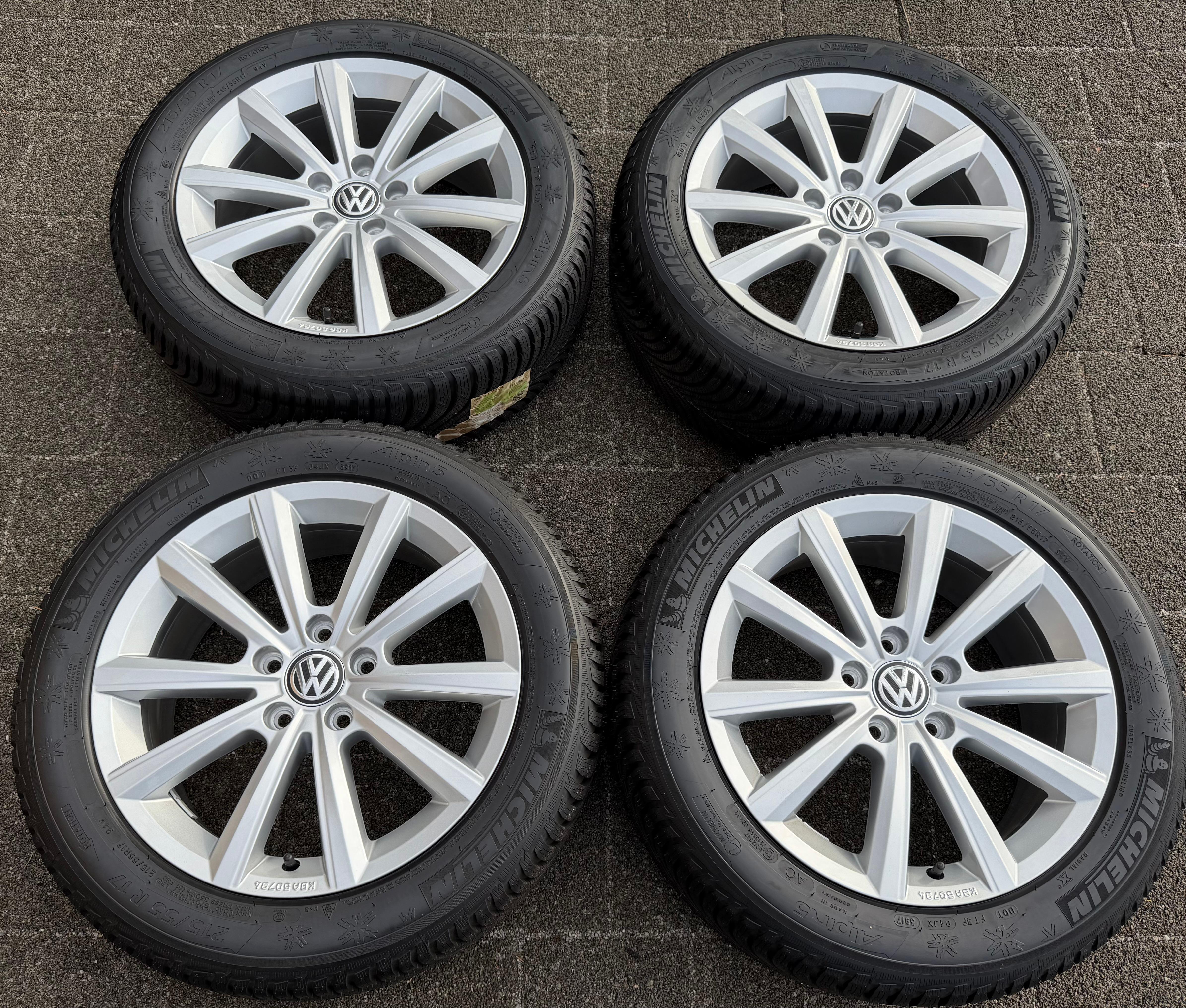 4 Original 17" Alu Winterräder VW T-Roc & Cabrio 2GA601025M Merano 215/55R17 94V Michelin