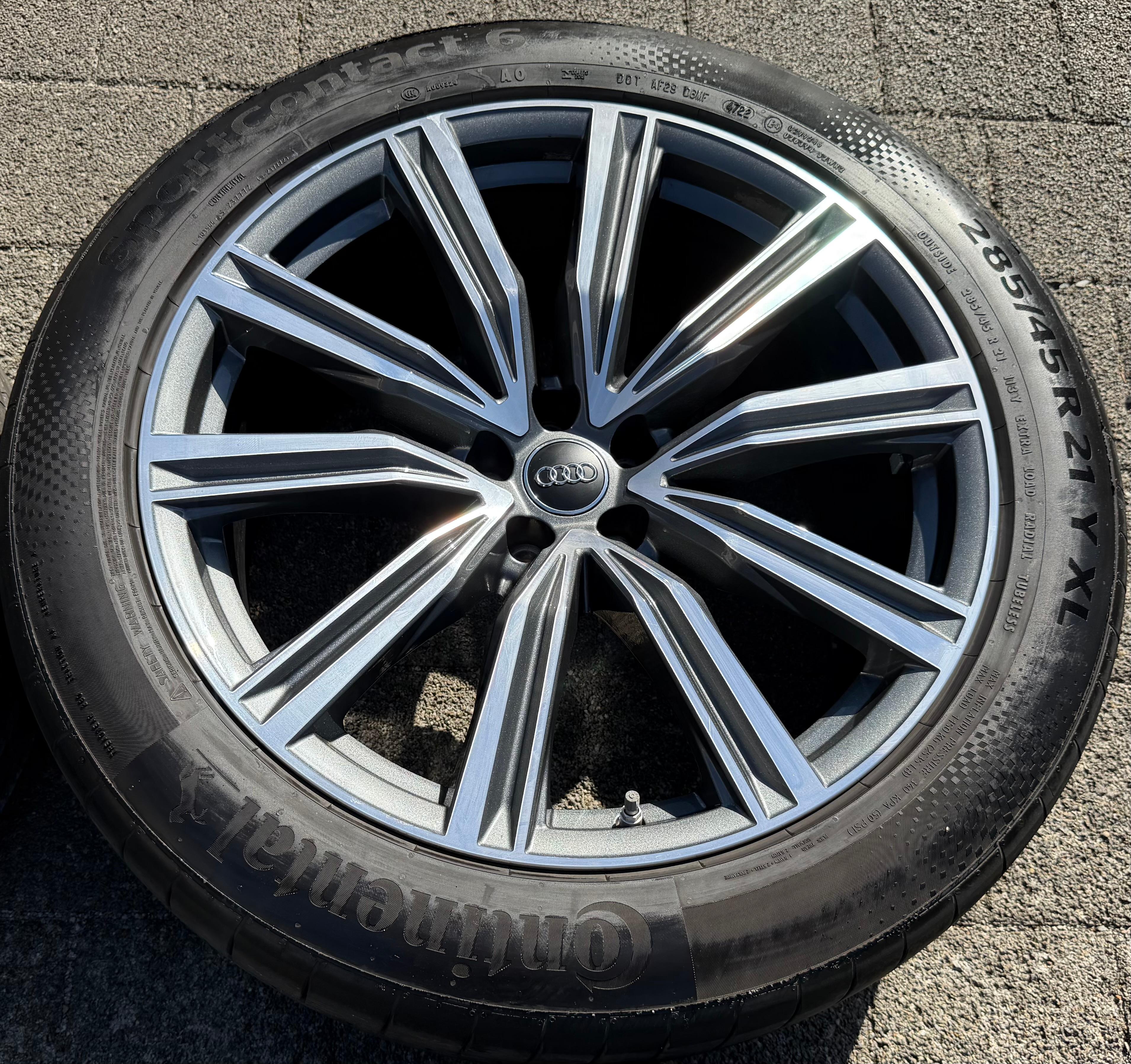 4 ruote estive in lega originali da 21" Audi Q8 SQ8 4M 4M8601025G 285/45R21 113Y RDKS