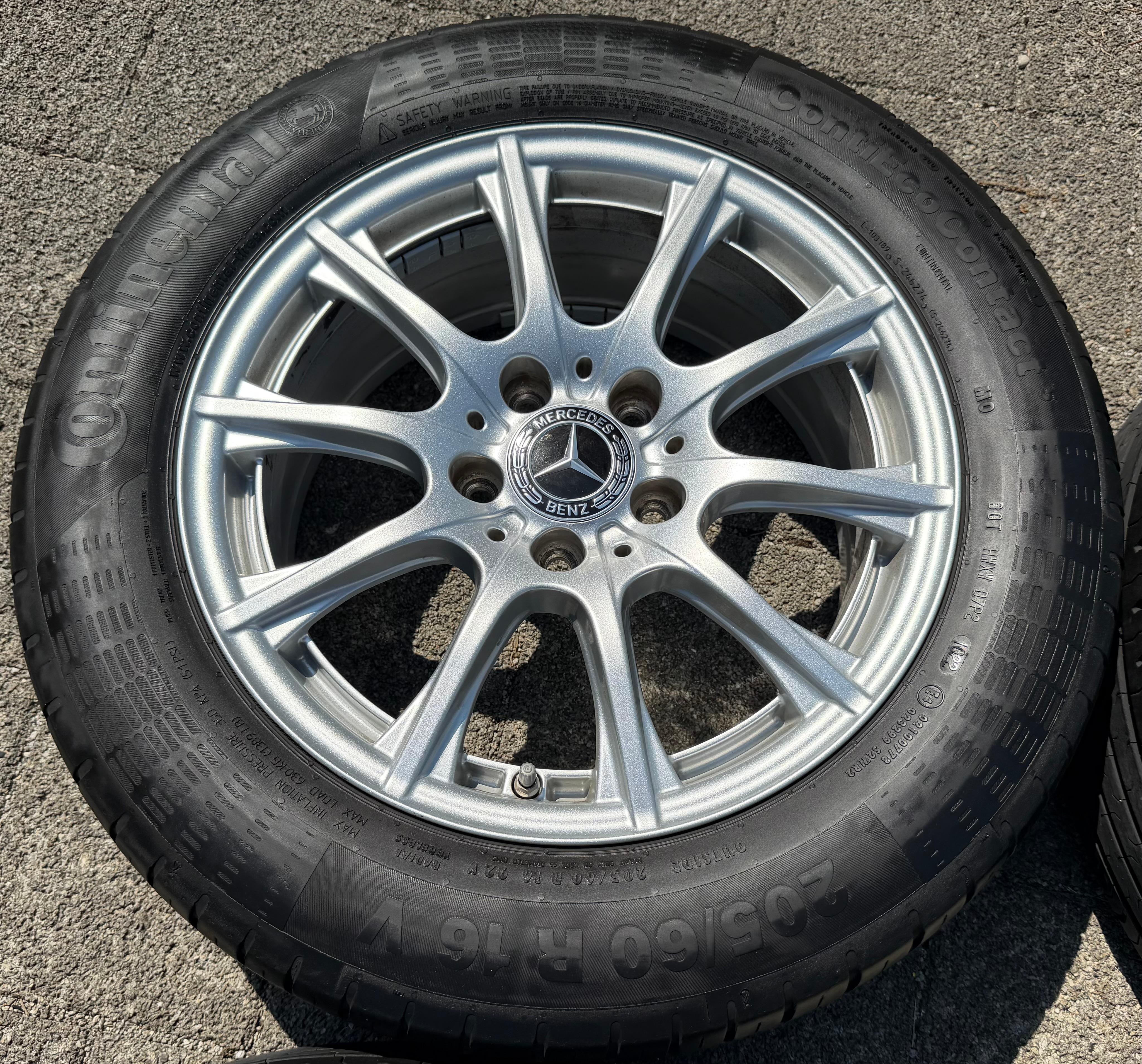 4 ruedas de verano originales de aluminio Mercedes Clase C W205 205 A2054012400 2022 RDKS