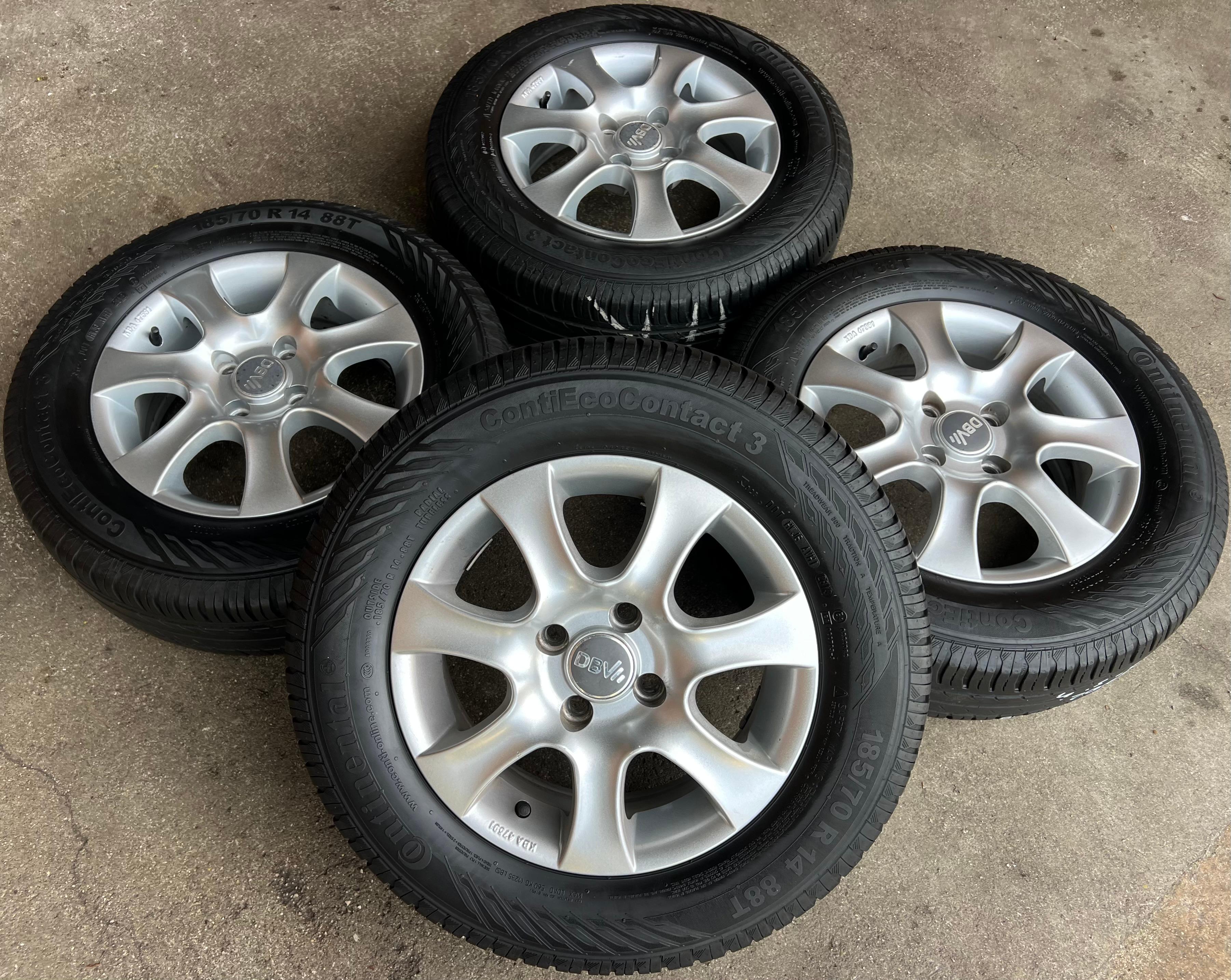 4 ALU WINTERRÄDER CHEVROLET AVEO OPEL ADAM CORSA-D 185/70R14 88T FREIHAUS