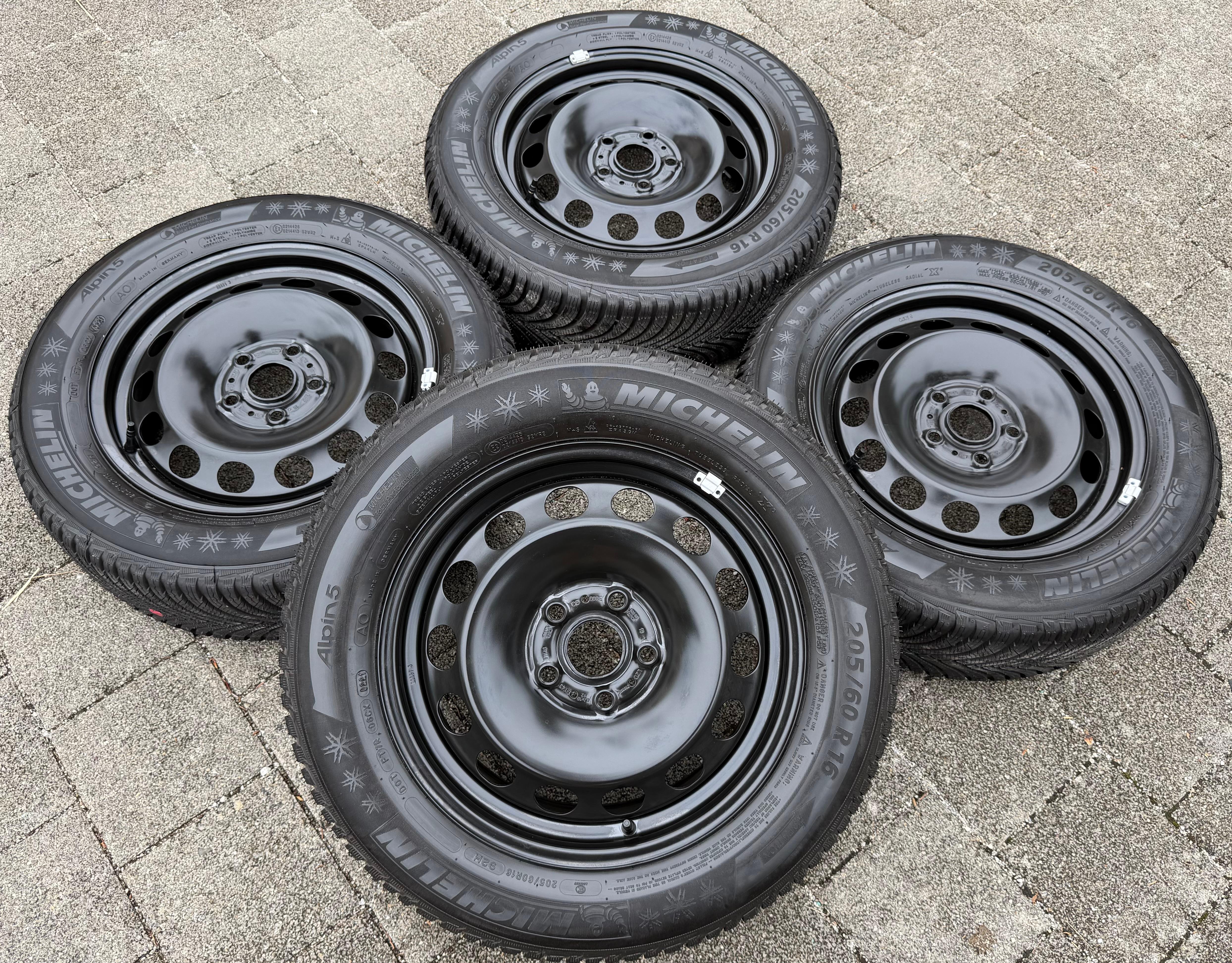 4 Winterräder Audi Q2 GA VW T-ROC A11 205/60R16 92H Michelin Alpin 5 Winterreifen
