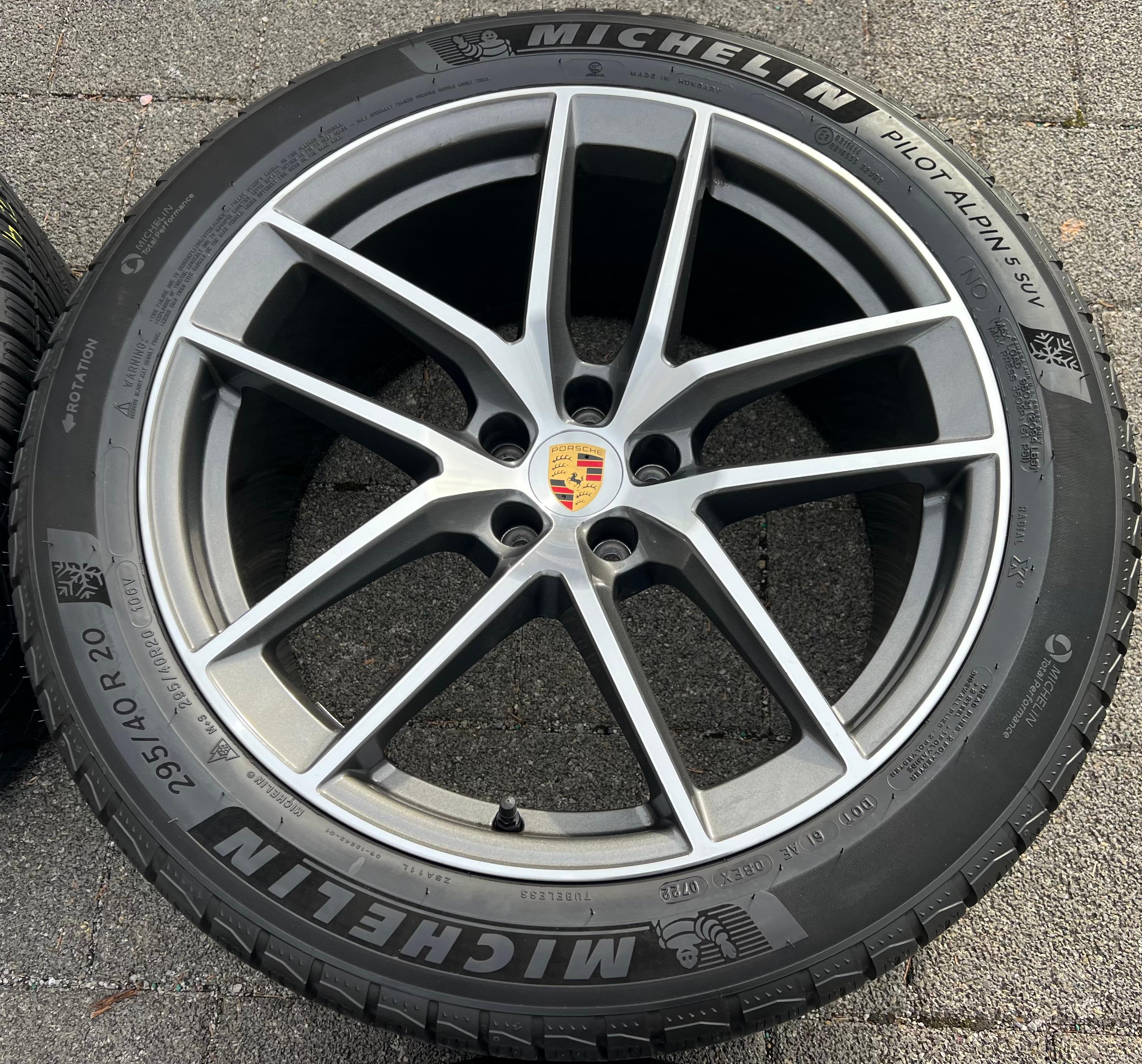 4 ORIGINAL 20" ALU WINTERRÄDER PORSCHE MACAN 265/45R20 104V 295/40R20 106V RDKS
