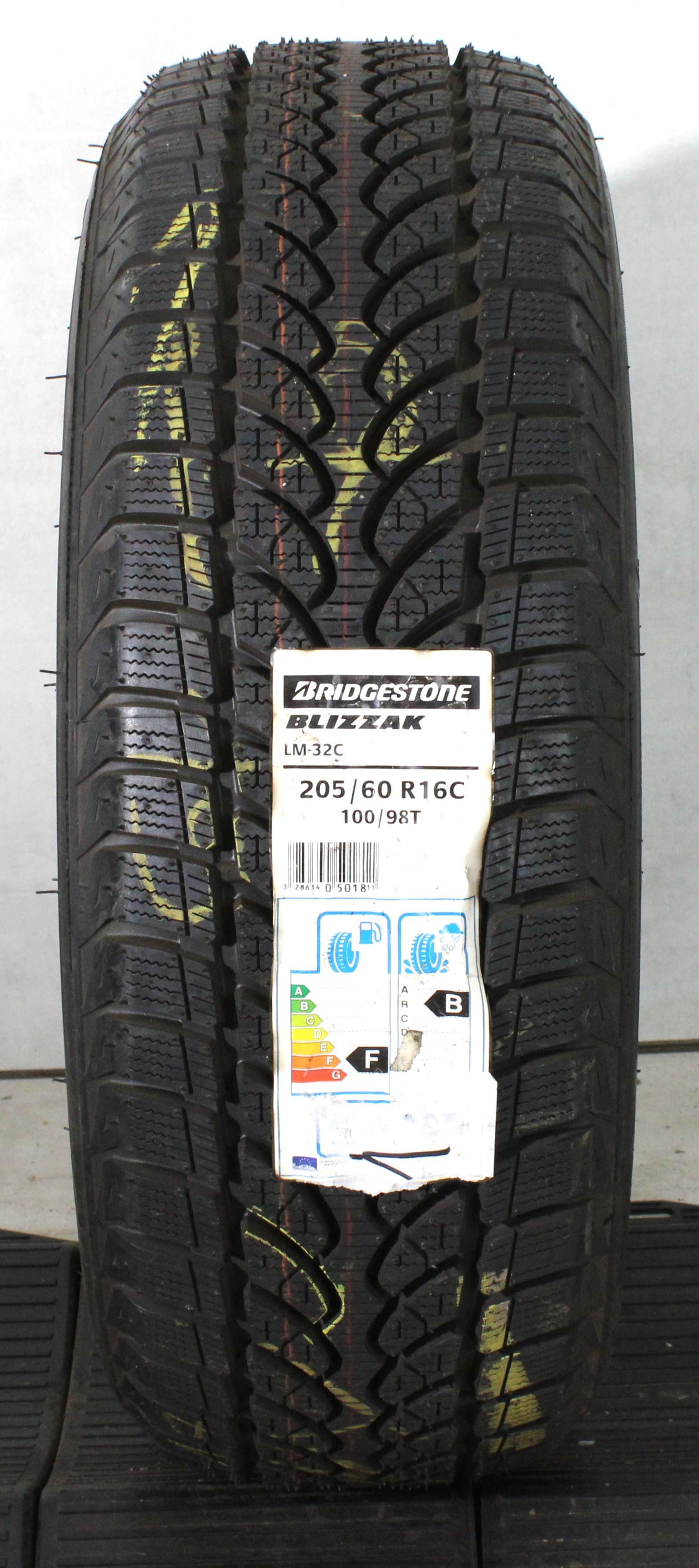 1 x 205/60R16C 100/98T Winterreifen Bridgestone Blizzak LM-32 C NEU 2019