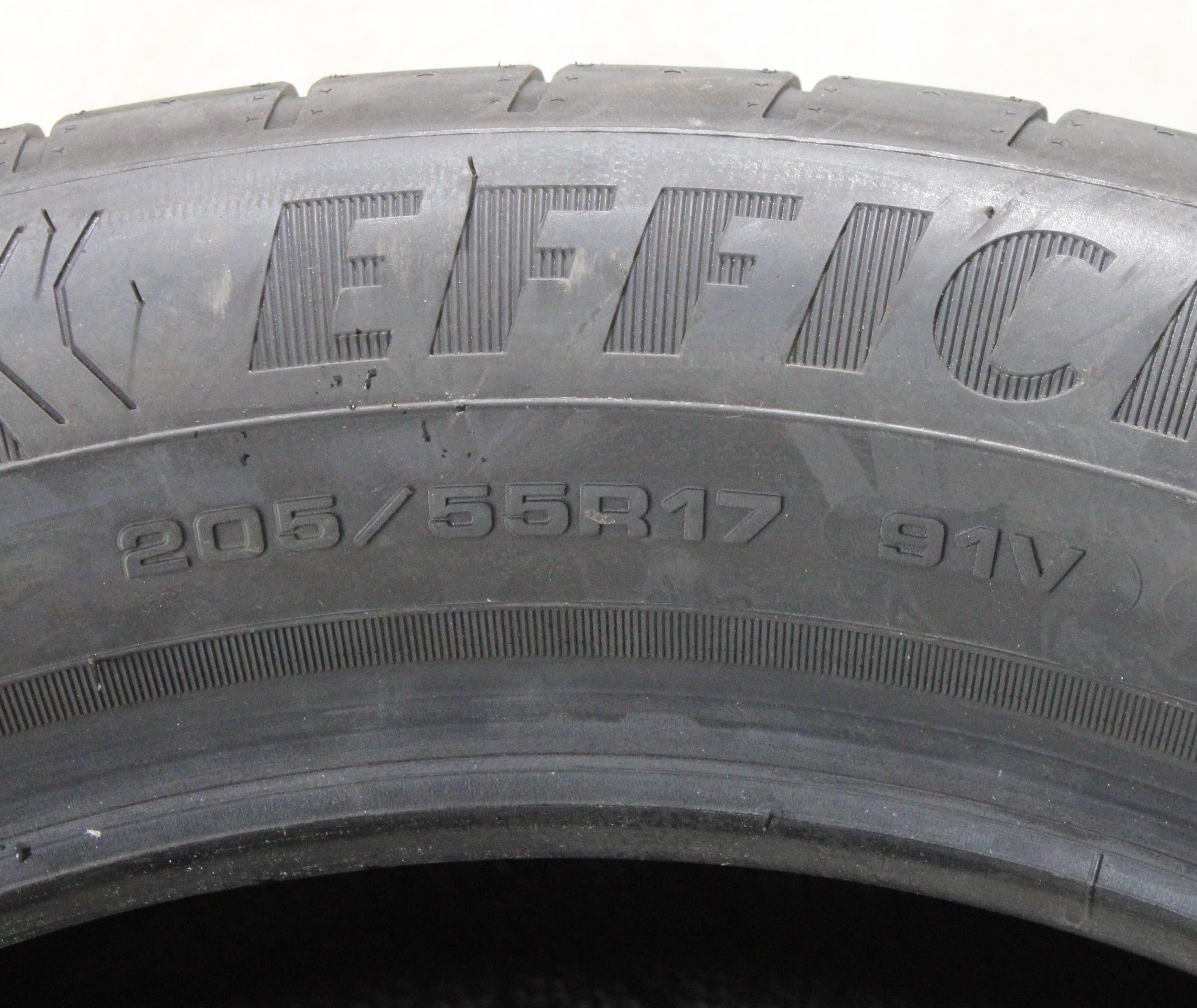 4 neumáticos de verano Goodyear Efficient Grip Performance 205/55R17 91V, con perfil completo, 2022