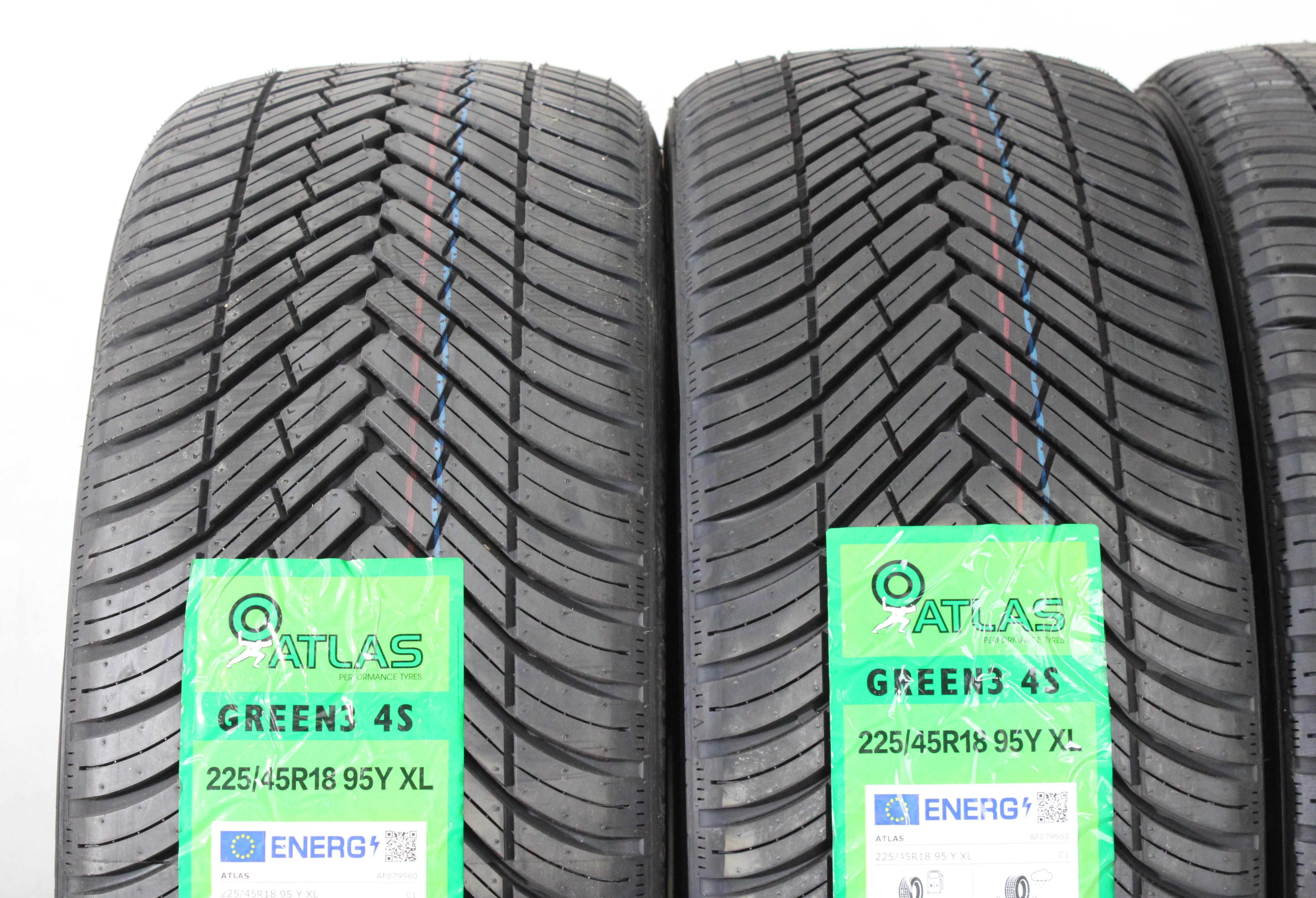 4 x 225/45R18 95Y Pneumatici quattro stagioni Atlas Green 4S 2025 XL