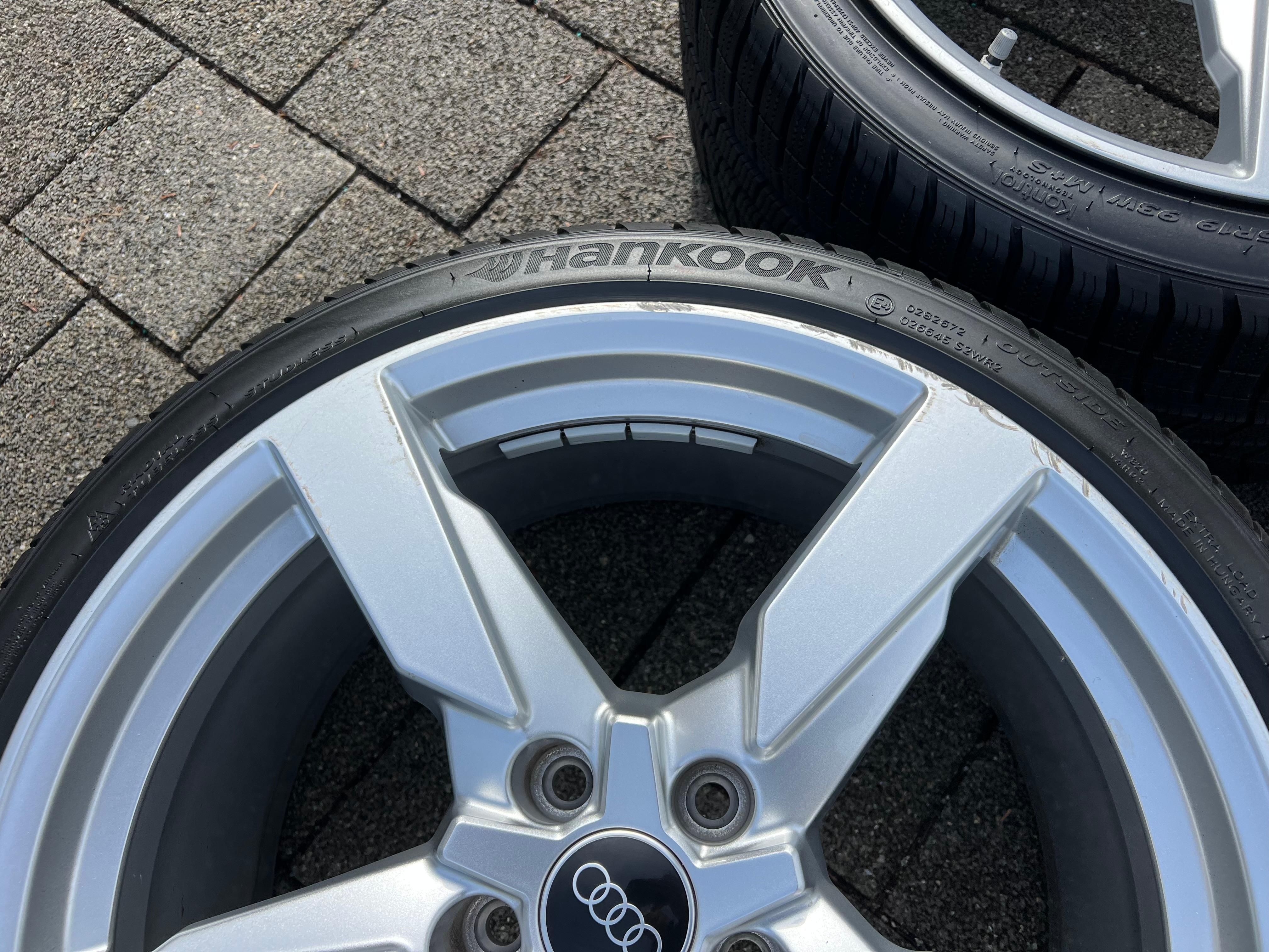4 ORIGINELE 19" ALUMINIUM WINTERWIELEN AUDI TT TTS 8S 8S0601025AA 245/35R19 93W GRATIS LEVERING