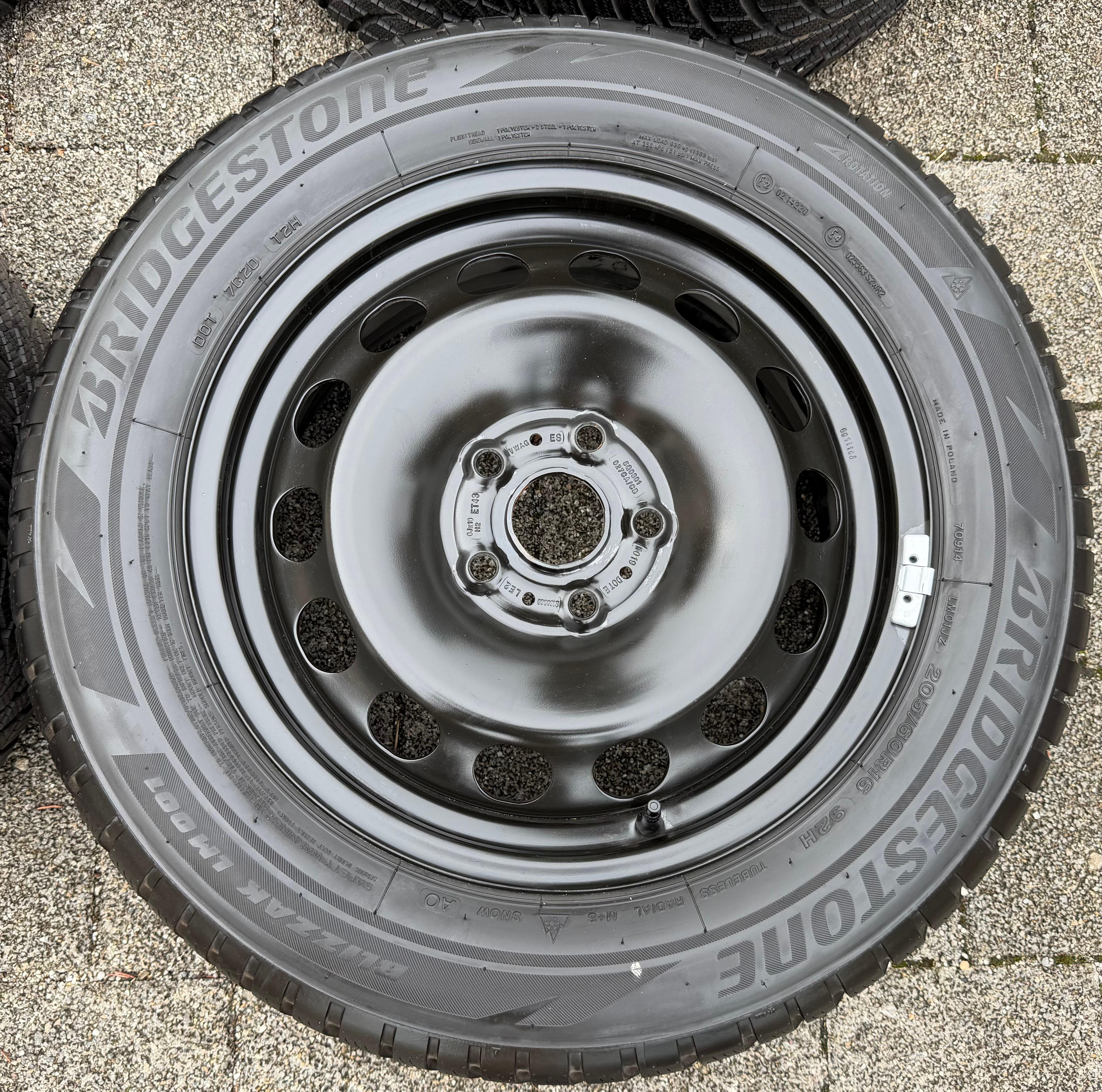 4 Winterräder Audi Q2 GA VW T-Roc 205/60R16 92H Bridgestone 5Q0601027AM