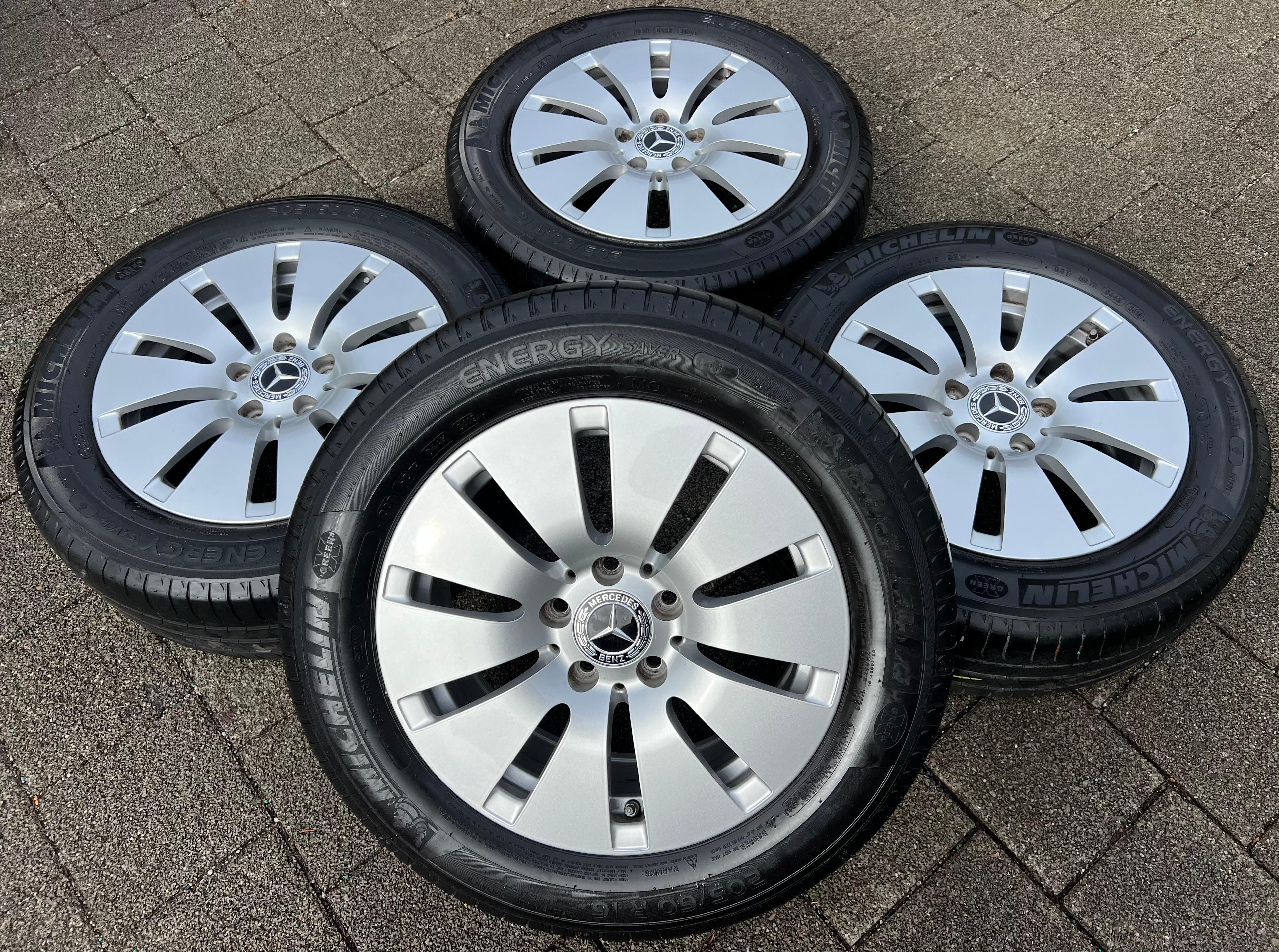 4 ORIGINAL ALU SOMMERRÄDER MERCEDES C-KLASSE W205 205/60R16 92W 2019 FREIHAUS