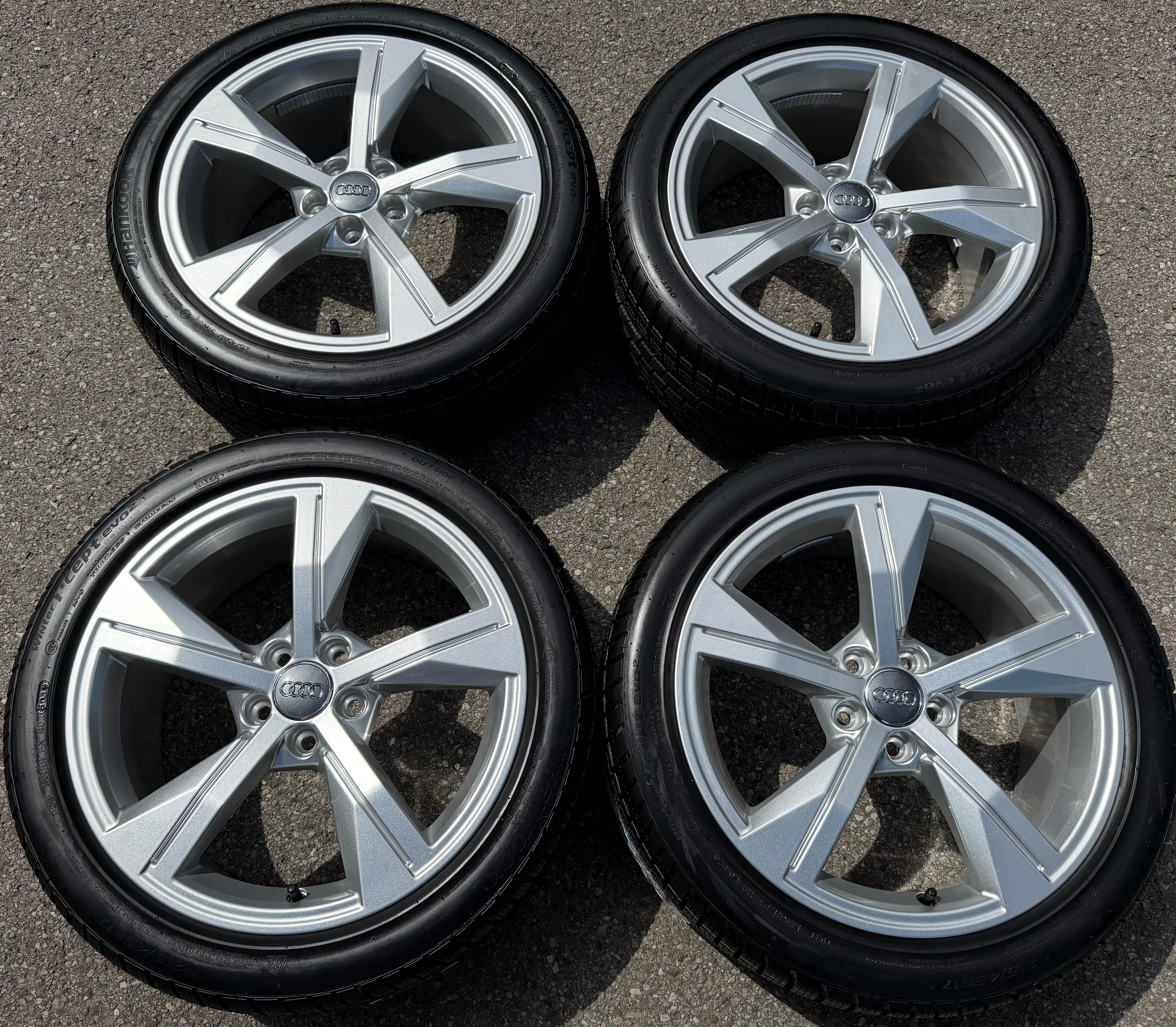 4 ORIGINAL 17" ALU WINTERRÄDER AUDI A1 S1 GB 82A601025G 215/45R17 91W HANKOOK