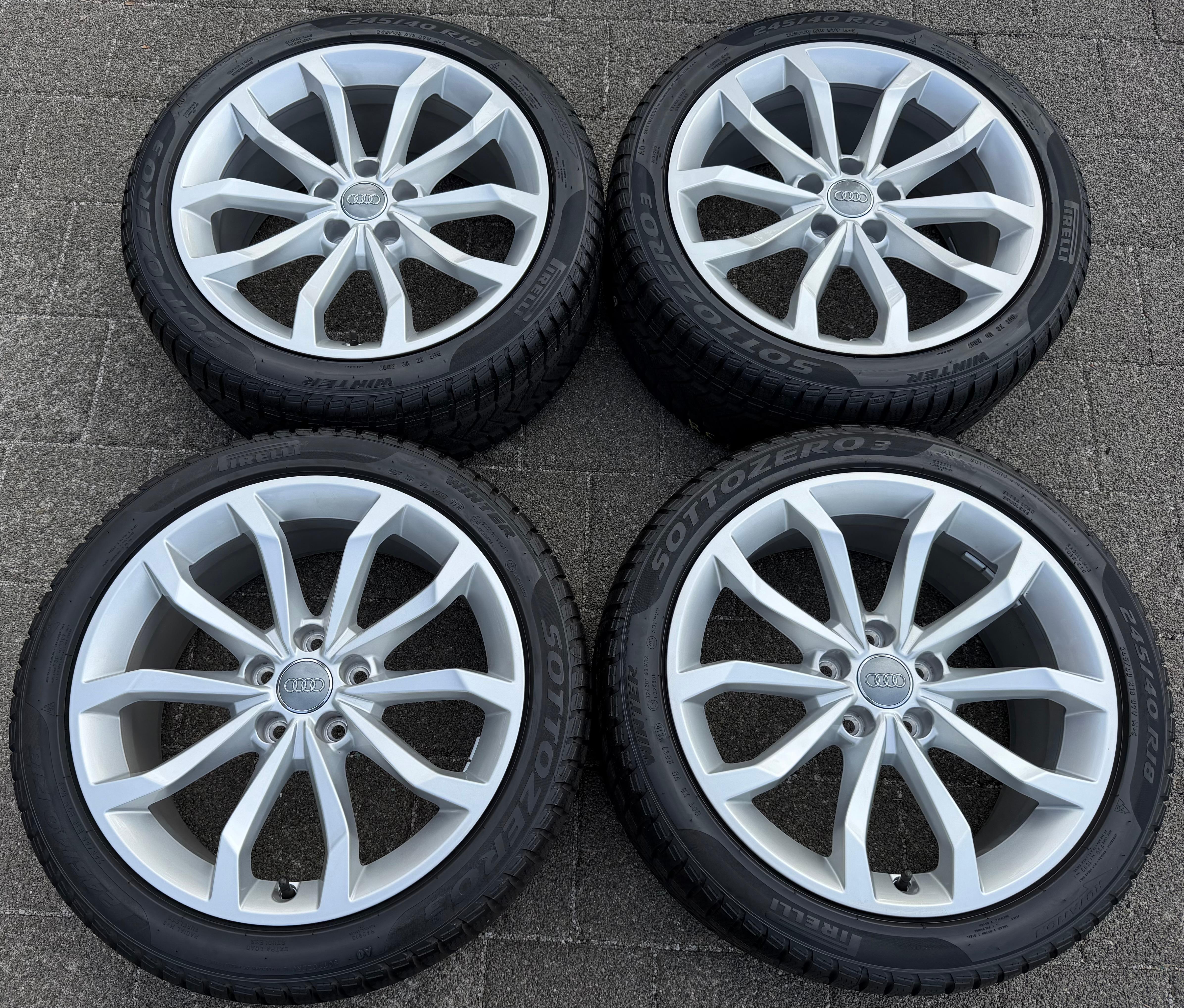 4 Original 18" Alu Winterräder Audi A4 S4 8W B9 8W0601025H 245/40R18 97V Pirelli