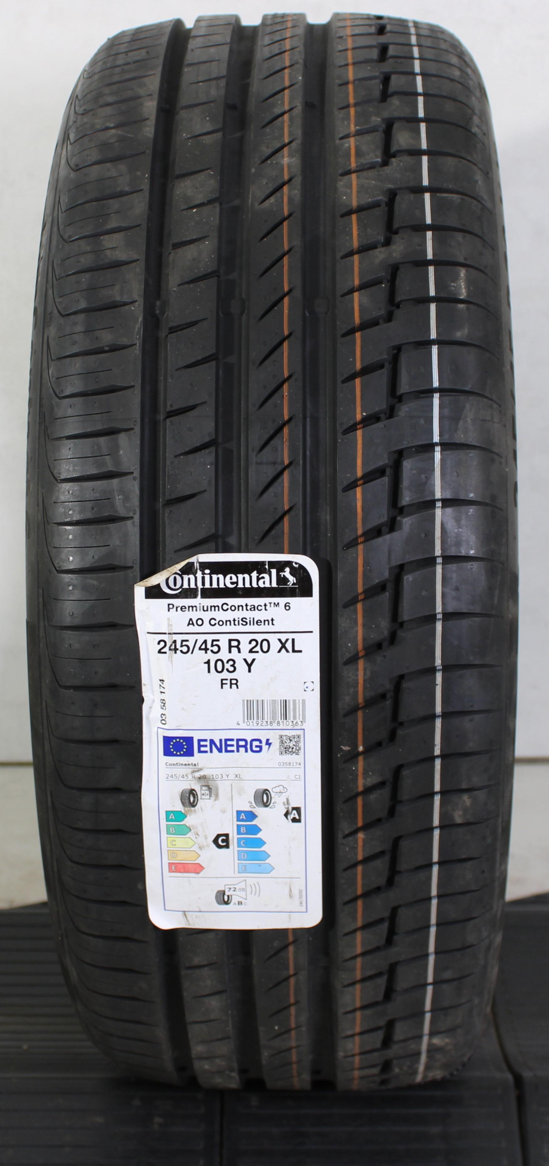 1 x 245/45R20 103Y neumático de verano Continental Premium Contact 6 AO 2022 Silent XL