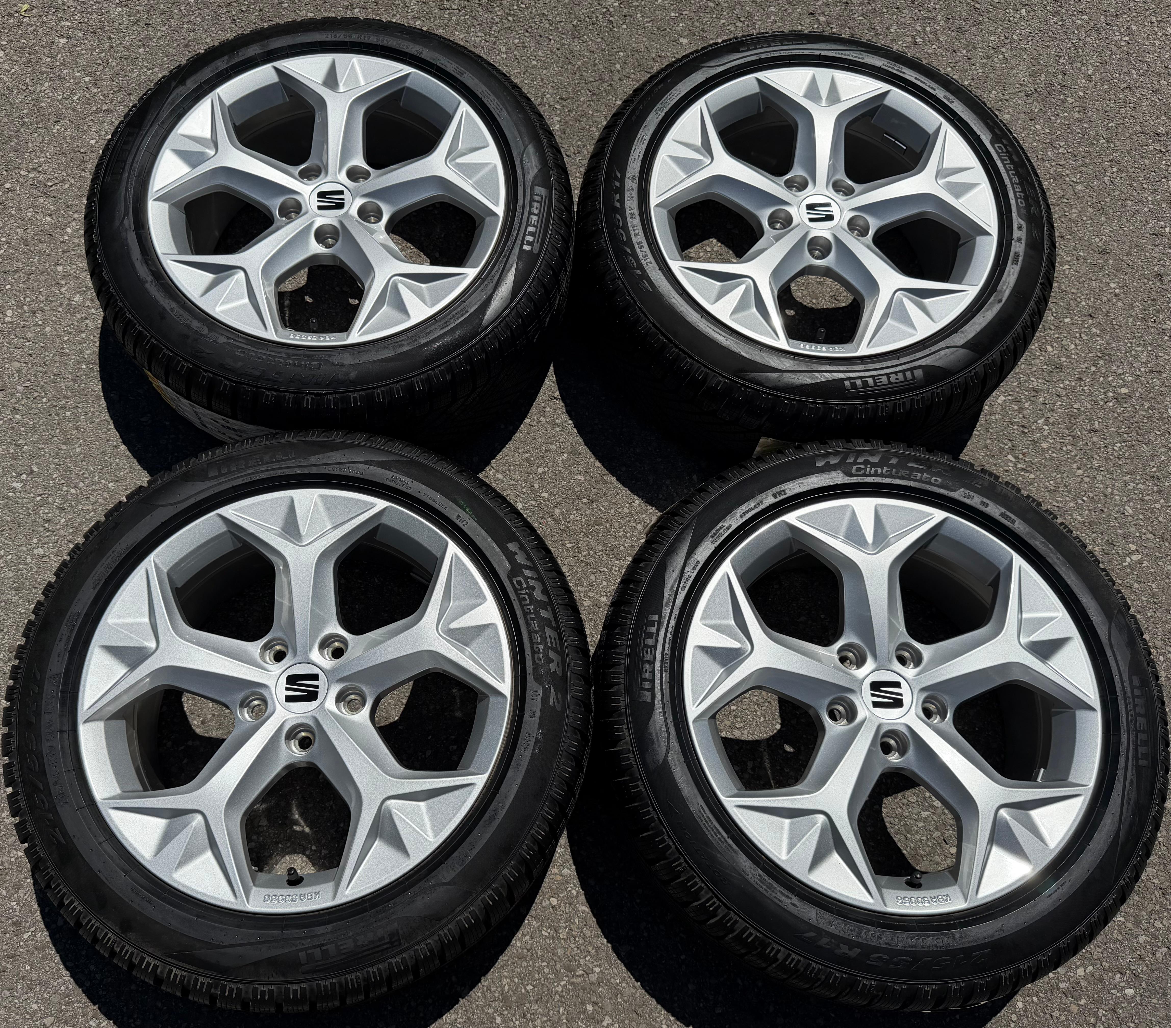 4 llantas de aluminio originales de invierno de 17" para SEAT Ateca Cupra 575071497H 215/55R17 98V, nuevas